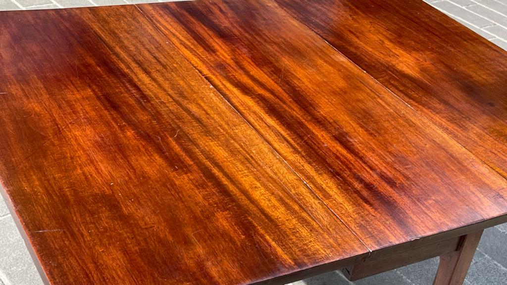Antieke mahonie tafel strak design uitklapbaar hangoortafel, Ophalen
