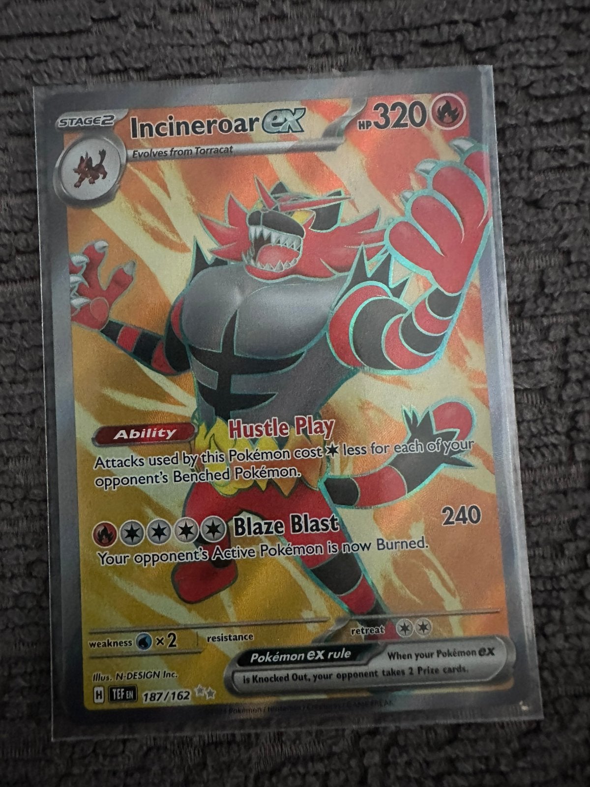 Incineroar 187 temporal forces, Ophalen of Verzenden, Zo goed als nieuw