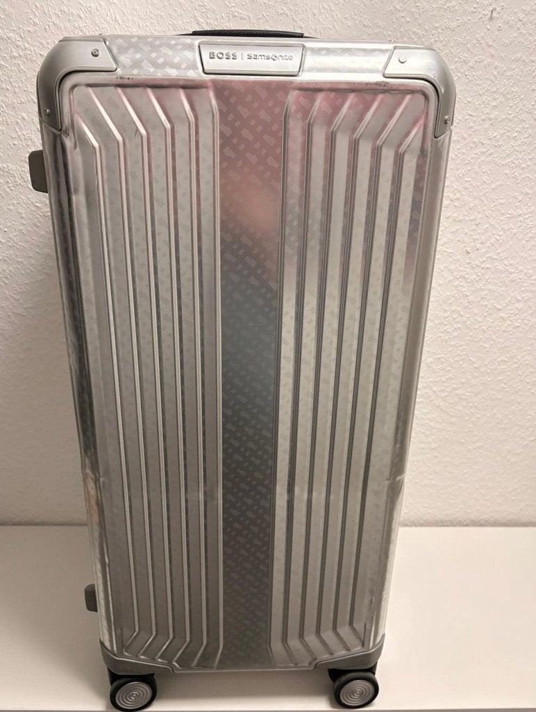Samsonite - Boss koffer suitcase 80cm Aluminium, Gebruikt, Verzenden, 45 tot 55 cm, 70 cm of meer