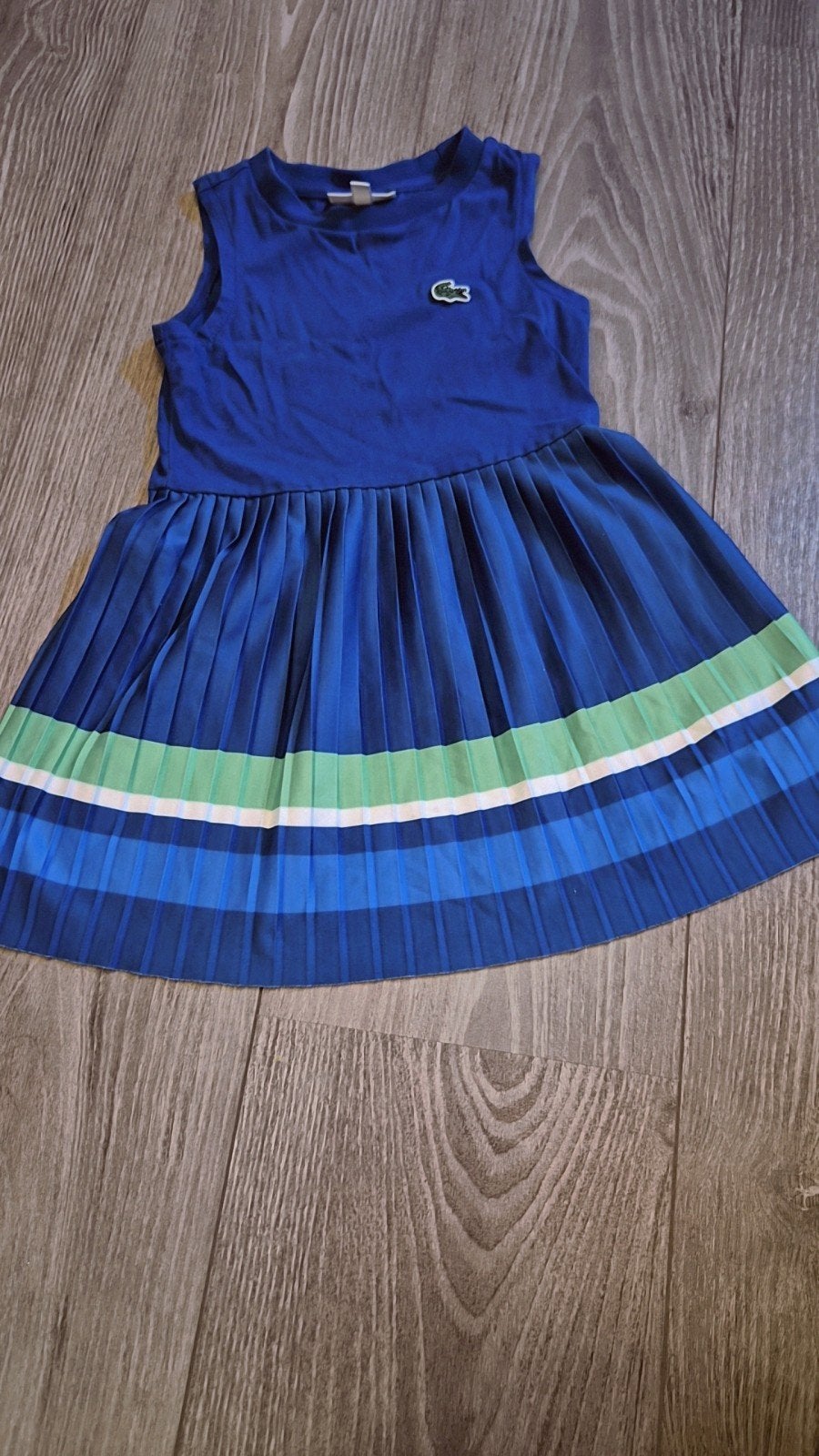 Lacoste jurk voor meisjes - Blauw met plooirok maat 92, Ophalen of Verzenden, Zo goed als nieuw, Meisje