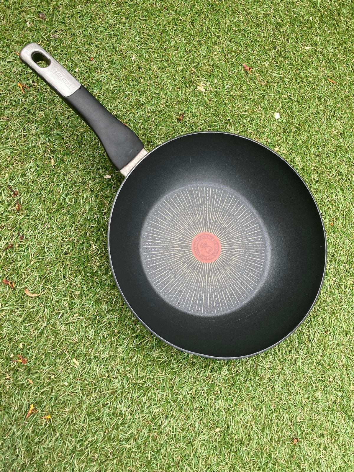 Tefal hapjespan en wokpan - Inductie - Prima staat, Ophalen of Verzenden, Gebruikt, Pannenset, Inductieplaat