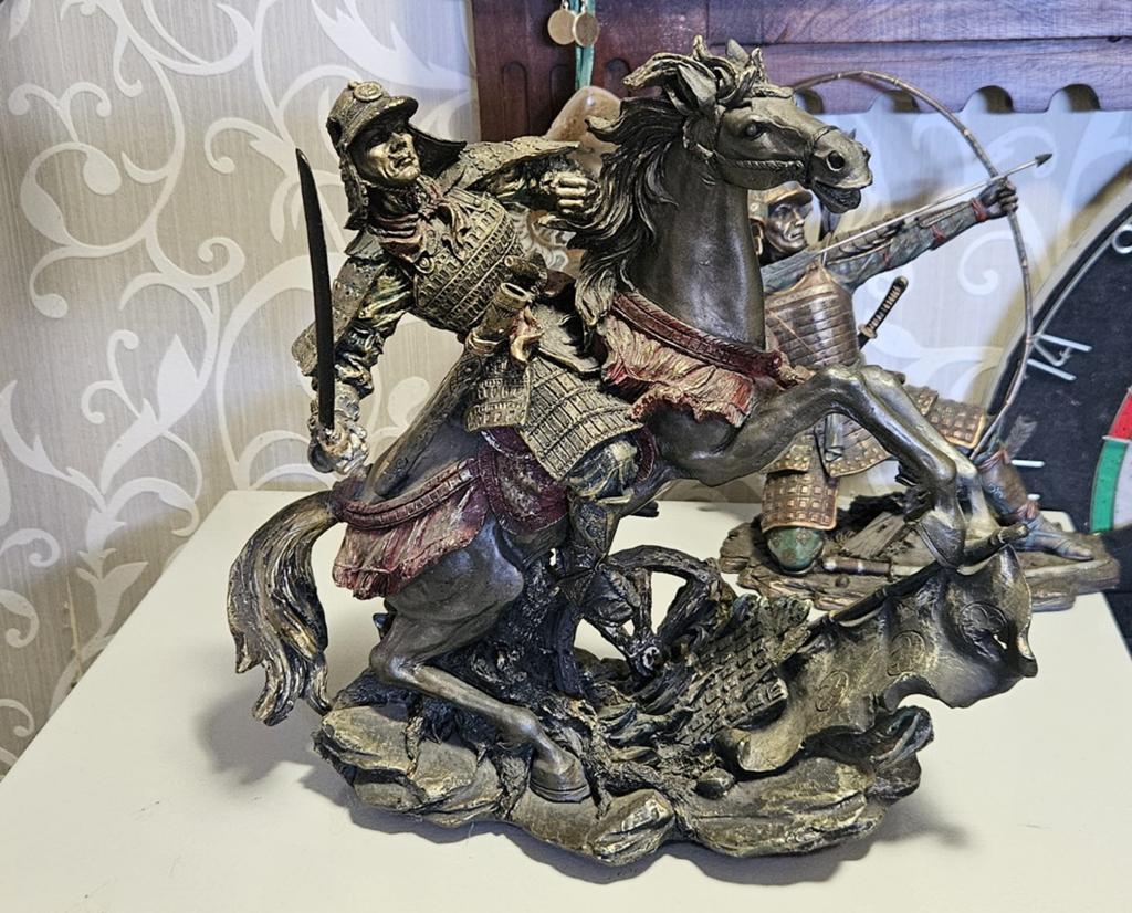 Samurai Beeld met Boog, Antiek en Kunst, Ophalen of Verzenden