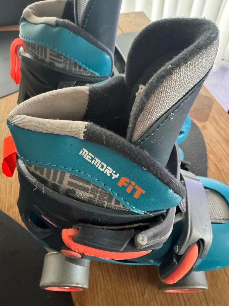 Nijdam rolschaatsen grijs/blauw/oranje mt. 30-33 verstelbaar, Ophalen of Verzenden, Verstelbaar, Gebruikt, Kinderen