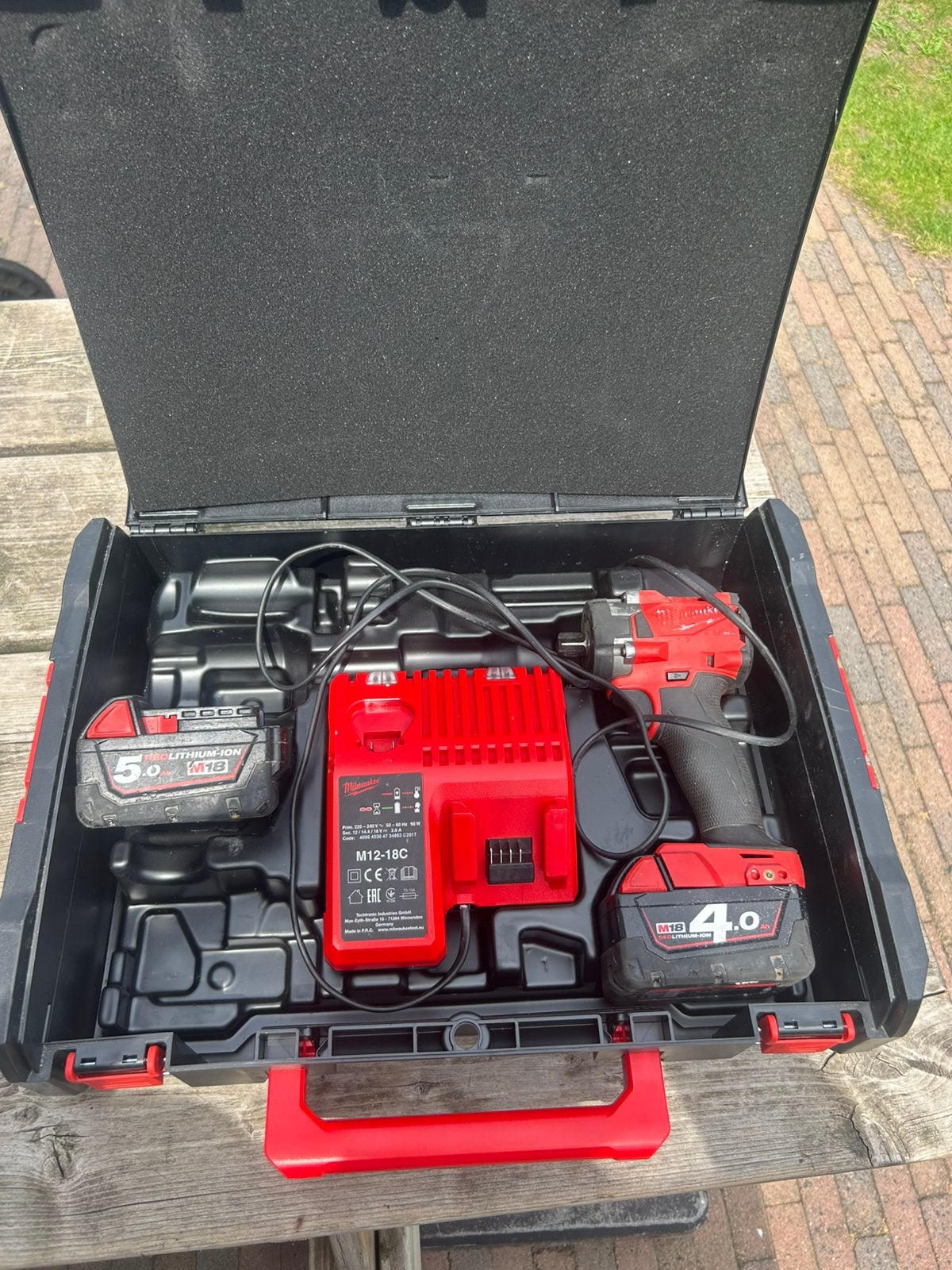 Milwaukee M18 FIW2F12 slagmoersleutel set, Doe-het-zelf en Verbouw, Ophalen of Verzenden, Zo goed als nieuw