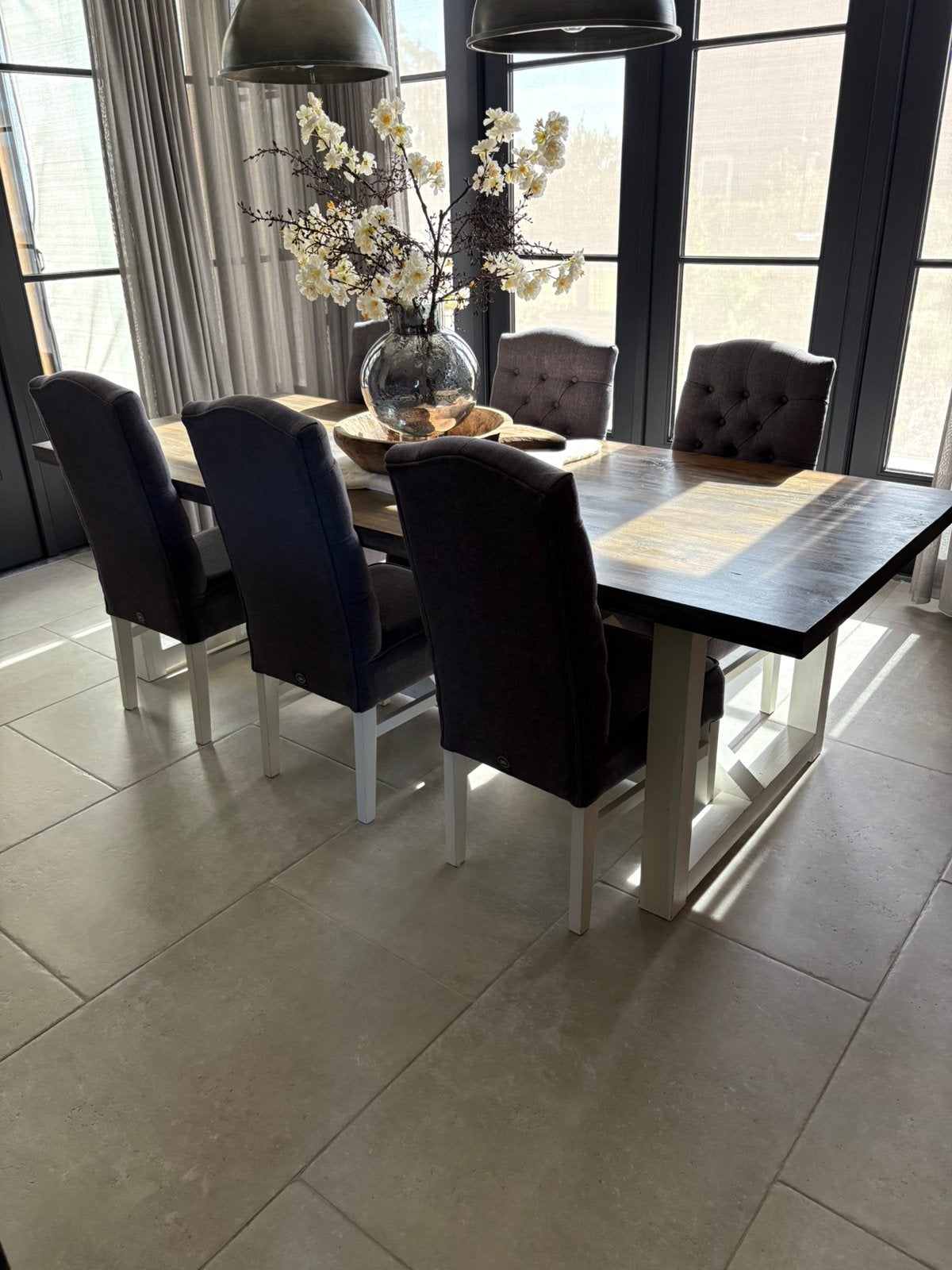 Eiken tafel incl stoelen, Ophalen, Eikenhout, 200 cm of meer, 50 tot 100 cm