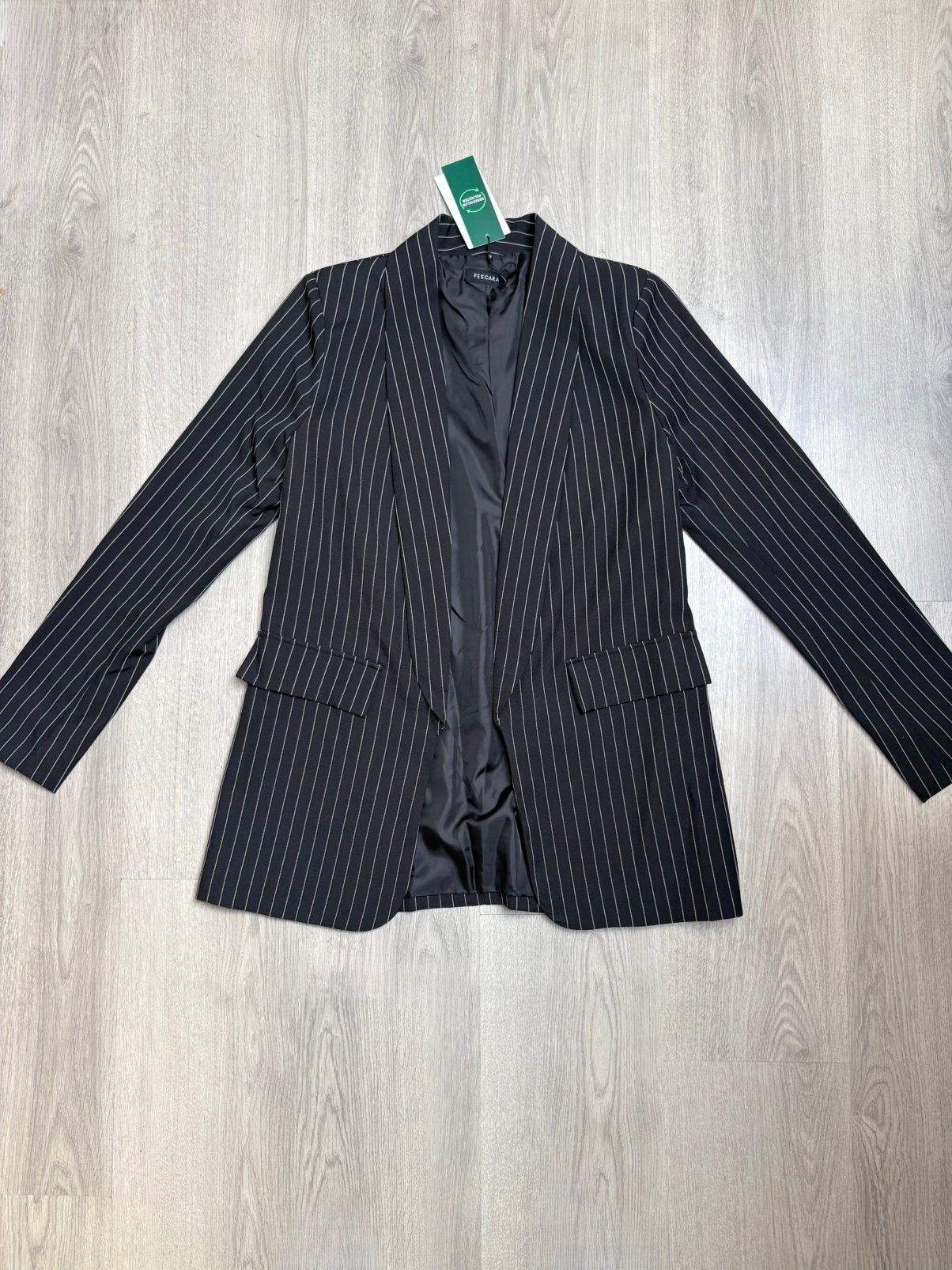 Blazer Zwart Krijtstreep Pescara, Zwart, Nieuw, Ophalen of Verzenden, Jasje