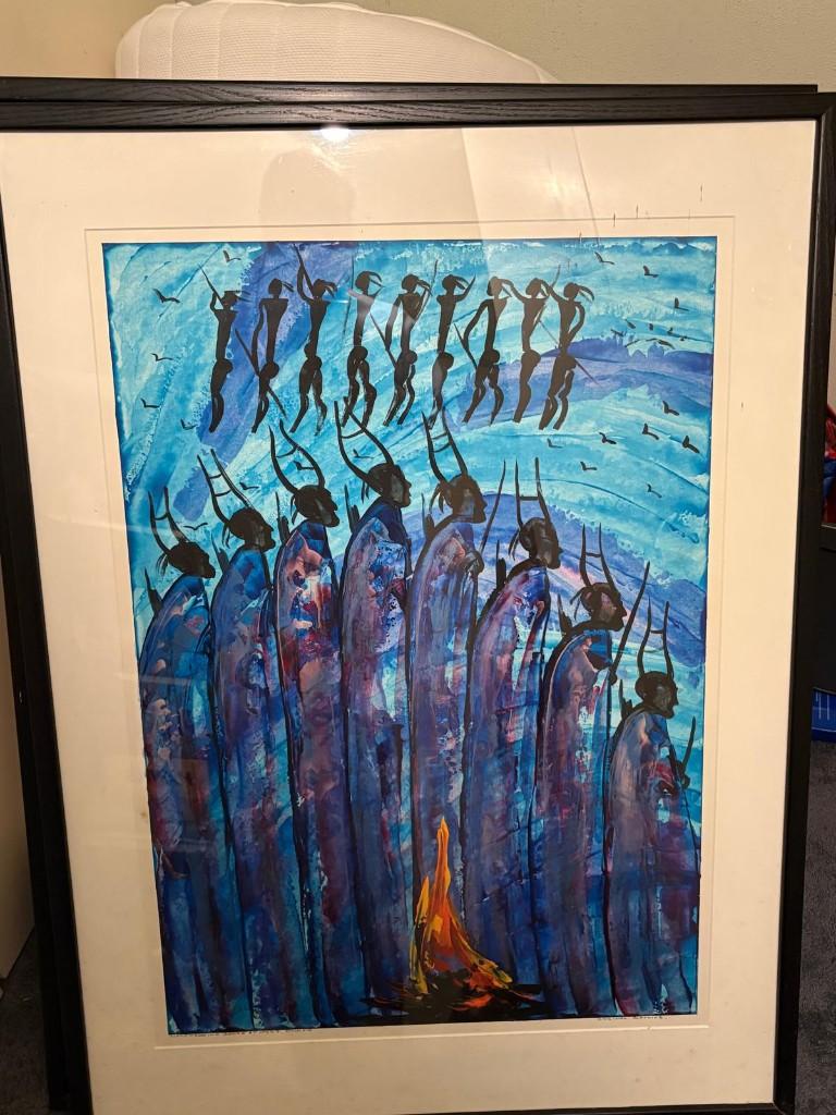 acryl schilderijen Namibia, Antiek en Kunst, Ophalen