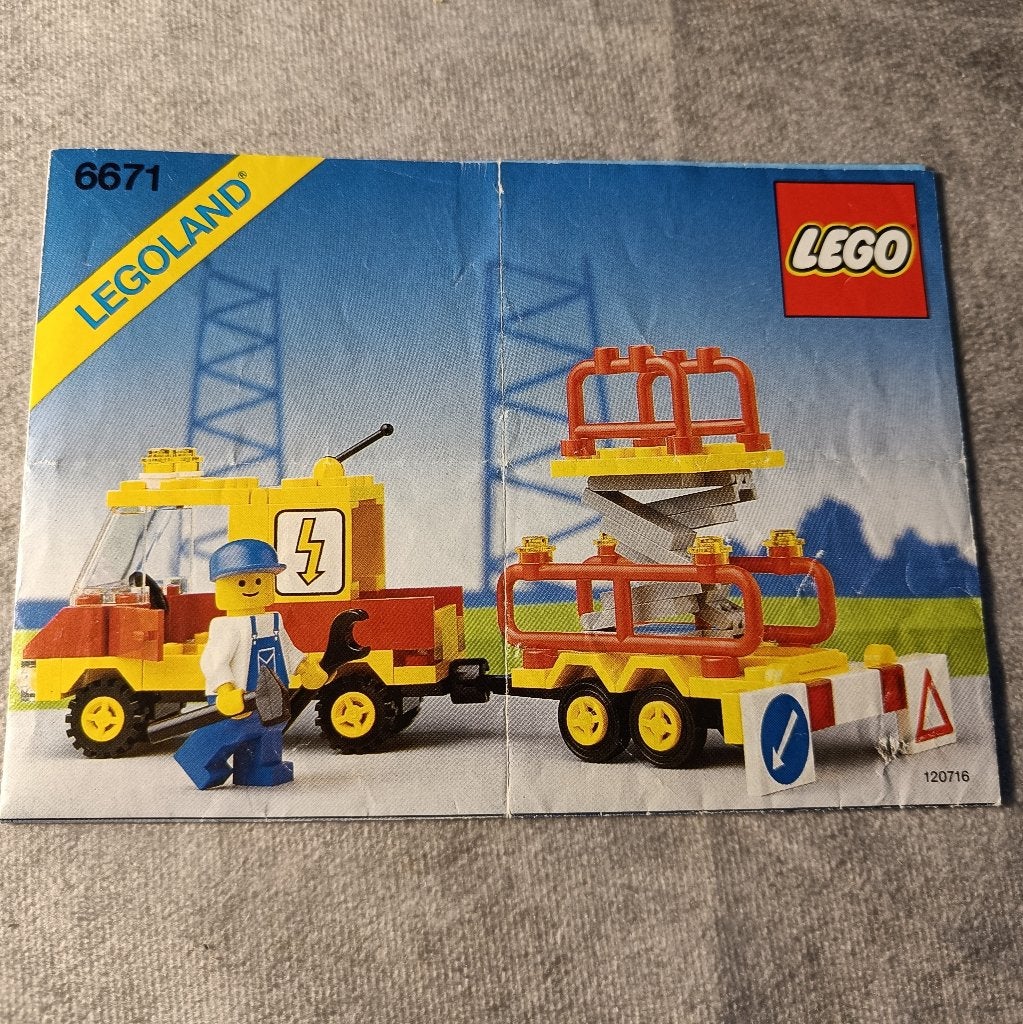 Lego Utility Repair Lift Instructie Boek 6671, Gebruikt, Overige thema's, Lego, Overige typen