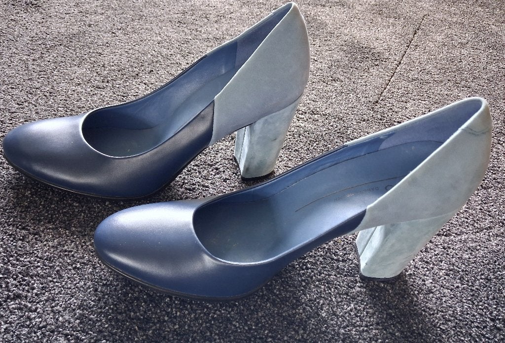 Ecco pumps, met hak, mt 39, blauw (2 kleur) weinig gedragen, Ecco, Pumps, Blauw, Ophalen of Verzenden