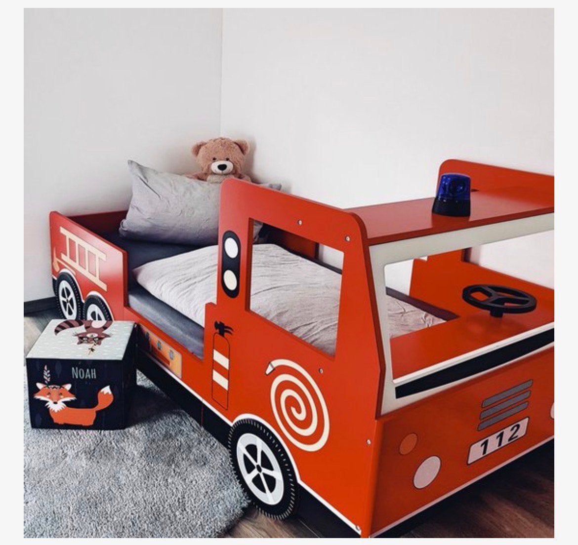 Brandweer bed, Ophalen of Verzenden, Zo goed als nieuw, 180 cm of meer, 85 tot 100 cm