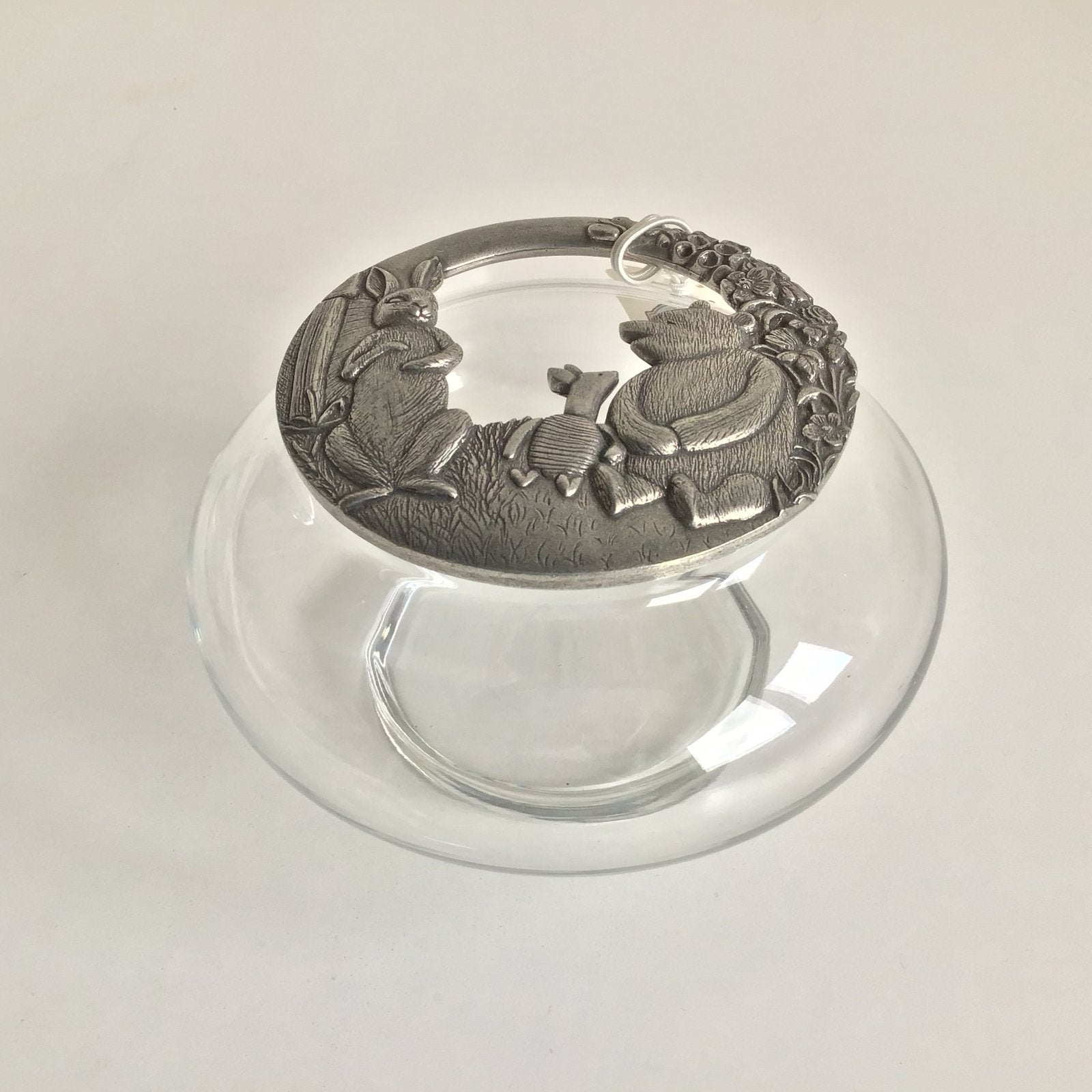 Danforth Pewter Winnie the Pooh Piglet Kanga glas tin schaal, Ophalen of Verzenden, Winnie de Poeh of vrienden, Nieuw, Servies