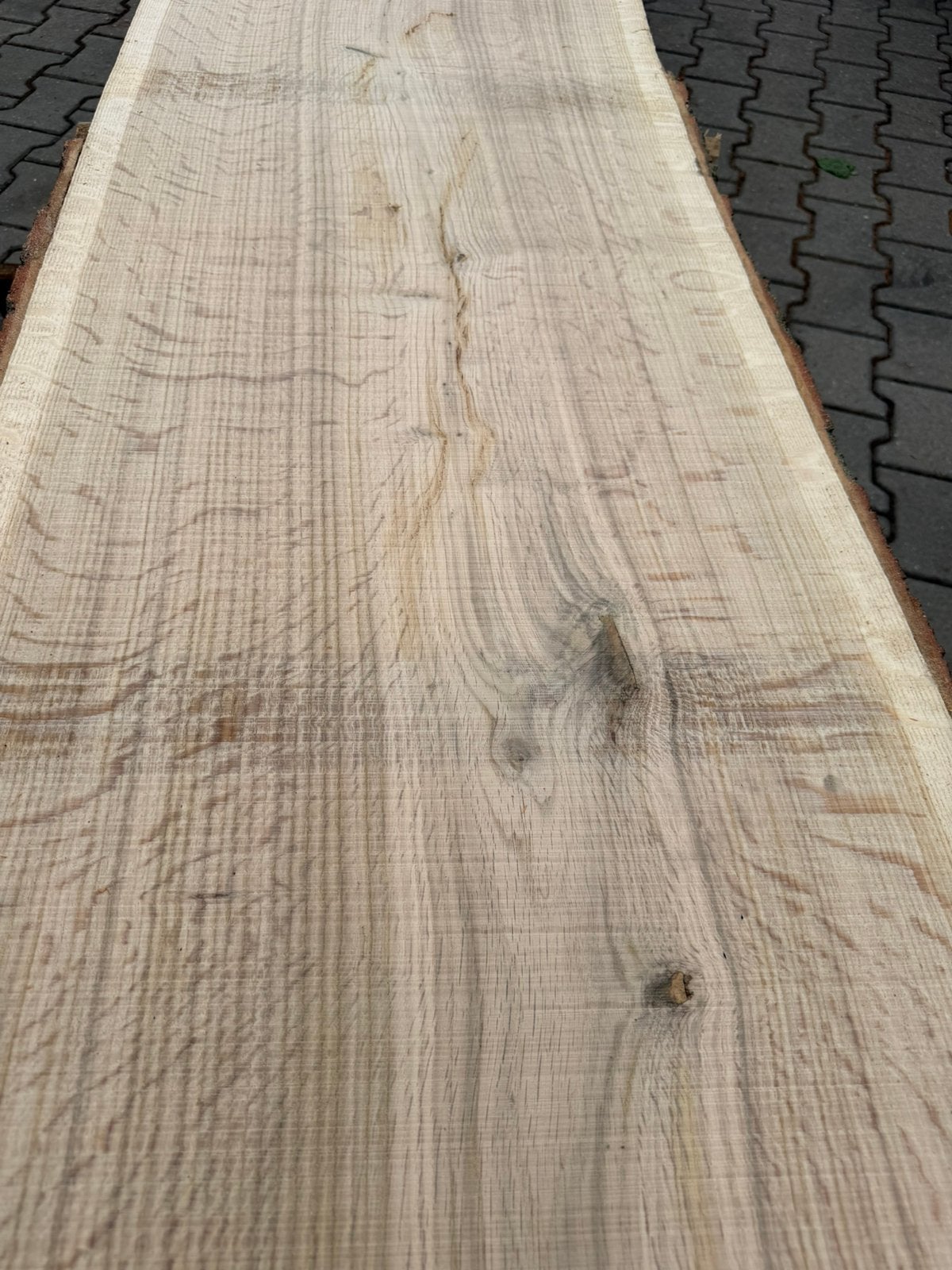 Eiken schaaldelen 380x40/60x3,5 cm, Ophalen, Zo goed als nieuw, 250 cm of meer, Balken