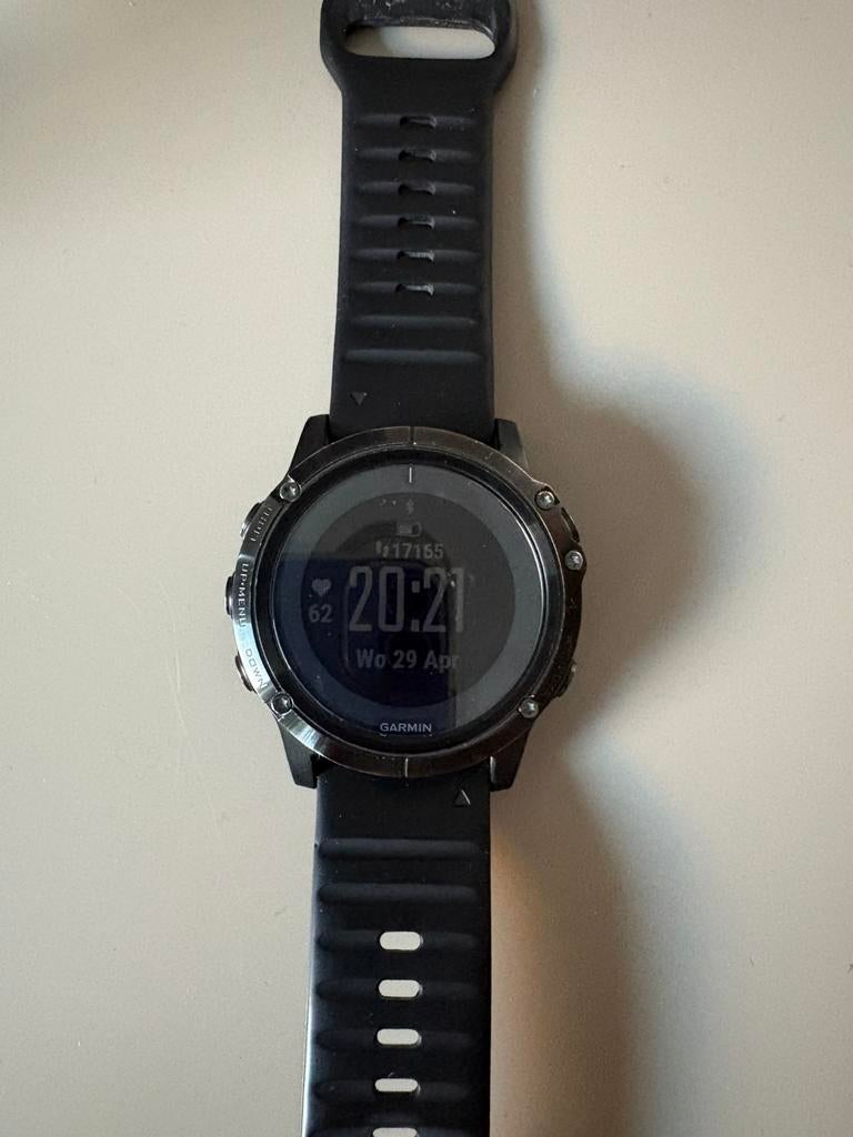 Garmin Fenix 5x plus, Gebruikt, Zwart, Ophalen of Verzenden, Waterdicht