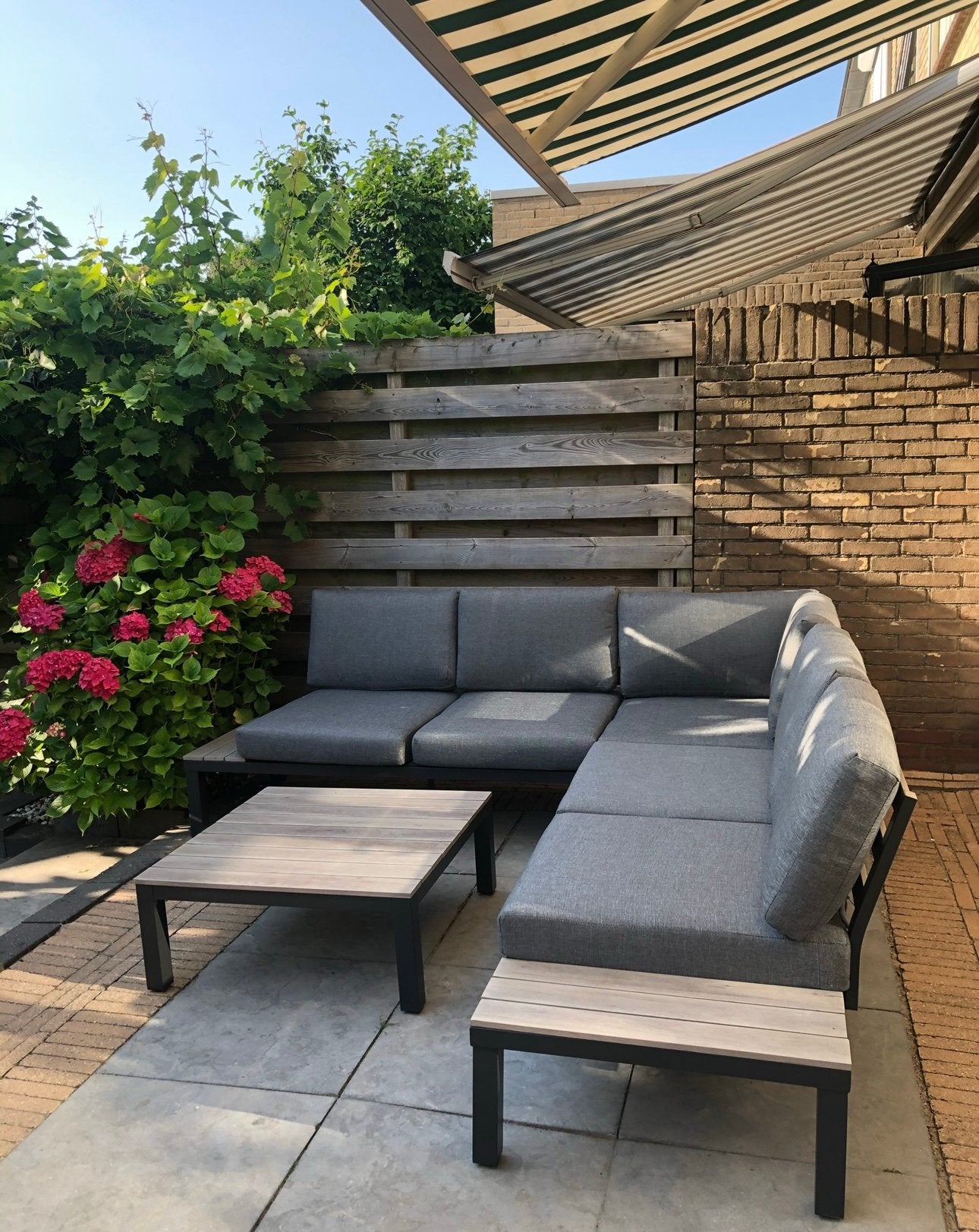 Aluminium Loungeset, Ophalen, 5 zitplaatsen, Gebruikt, Aluminium