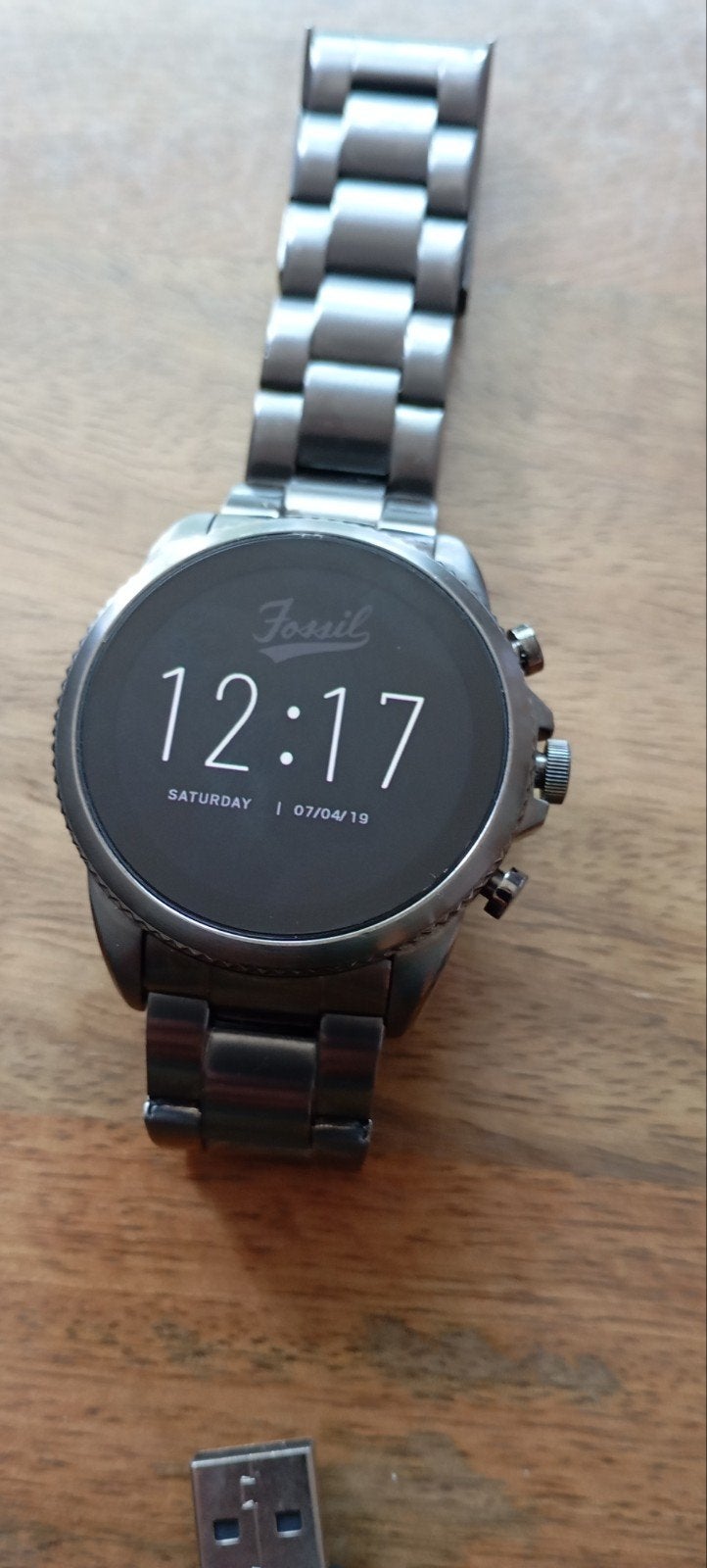 Fossil Gen 6 Smartwatch - Goede staat, stalen band, Sieraden, Tassen en Uiterlijk, Smartwatches, Afstand, Fossil, Ophalen of Verzenden