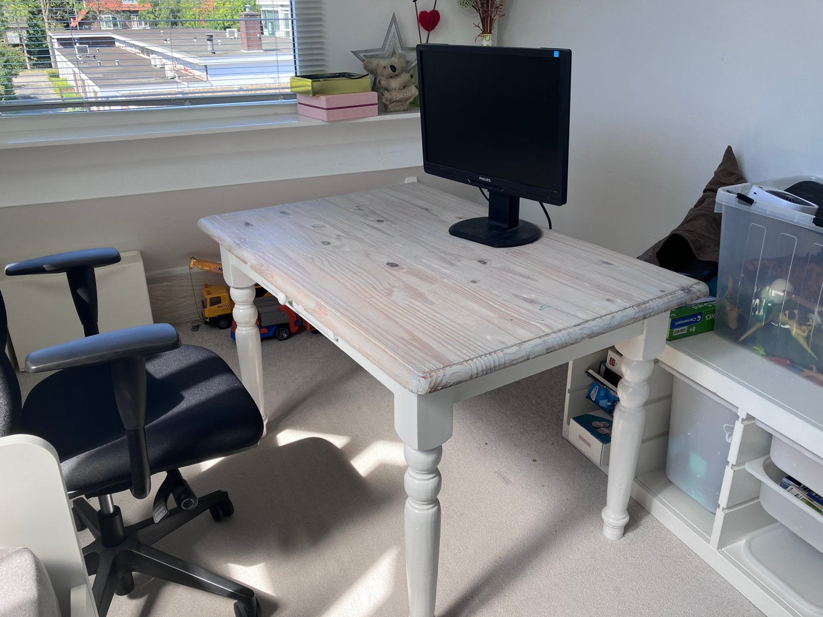 Grenen tafel formaat 80 x 120cm, Huis en Inrichting, Tafels | Eettafels, Ophalen, Gebruikt, 100 tot 150 cm, 50 tot 100 cm