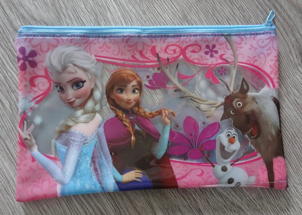 Roze frozen etui met rits, Ophalen of Verzenden, Zo goed als nieuw