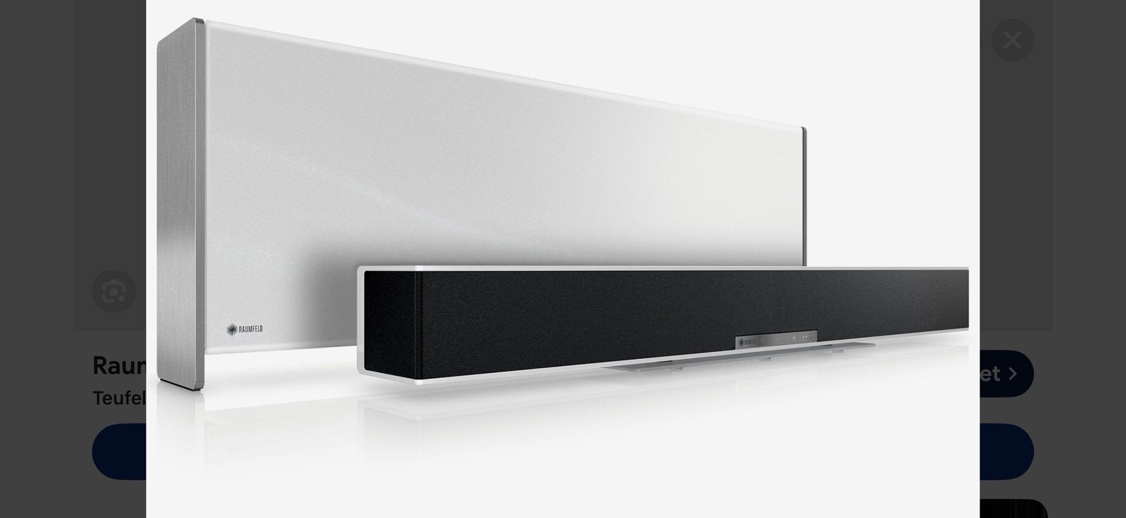 Teufel raumfeld + draadloze subwoofer zgan, Audio, Tv en Foto, Soundbars, Ophalen, Zo goed als nieuw