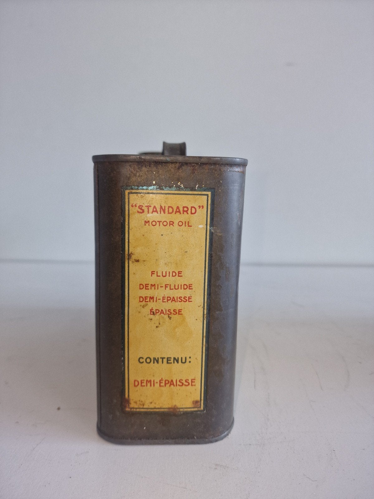 Standard oil blik, Ophalen, Gebruikt, Verpakking