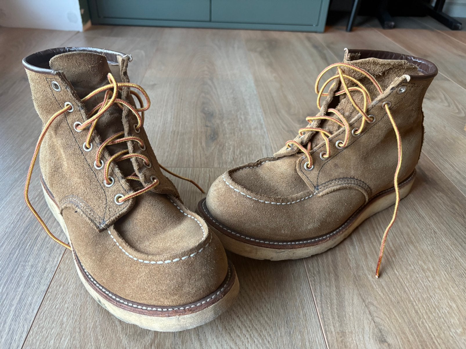 Red Wing 8881 Olive Mohave Moctoe, Kleding | Heren, Schoenen, Gedragen, Boots, Bruin, Ophalen of Verzenden