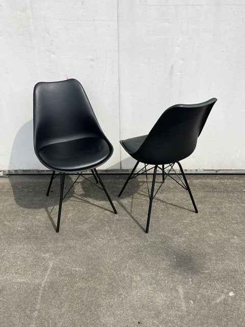 7 stuks restaurant kantine bistro eetkamer stoelen zwart, Ophalen, Gebruikt, Zwart, Vijf, Zes of meer stoelen