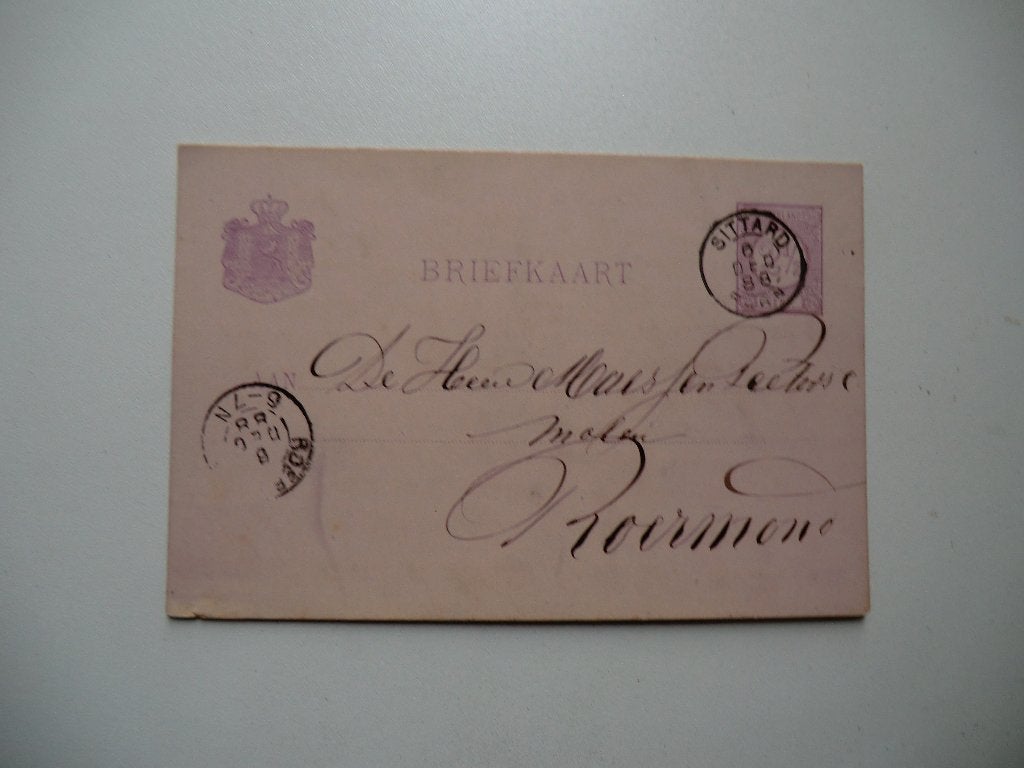 Roermond,Peters,Molen,Sittard,Gulpen,Bakker,1888, Ophalen of Verzenden, Voor 1920, Gelopen, Limburg