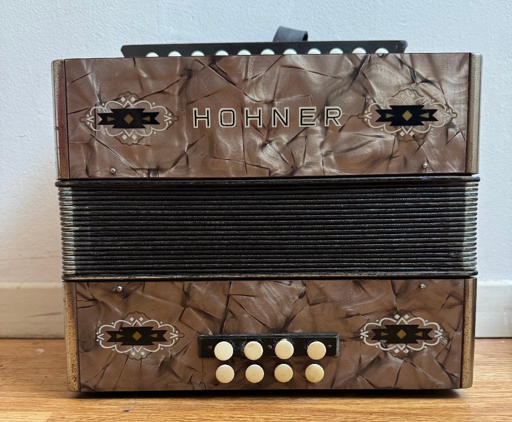 trekzak Hohner C/F, Gebruikt, Overige formaten, Ophalen of Verzenden, Knopaccordeon