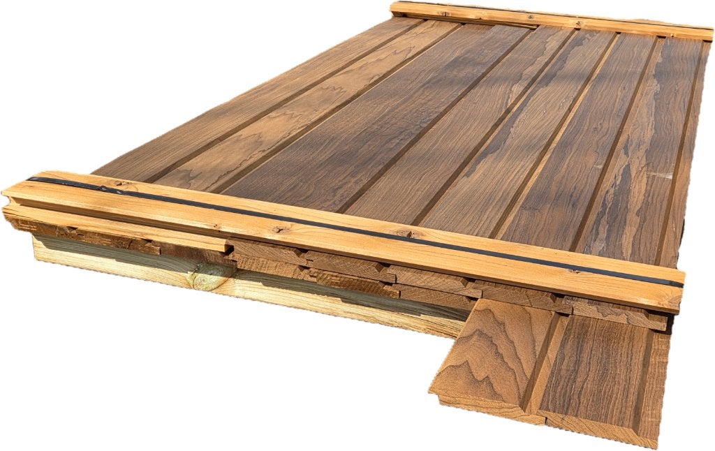 3.66 m2 Hardhout halfhouts rabat - nr: HP62, Ophalen, Planken, Nieuw, Hardhout