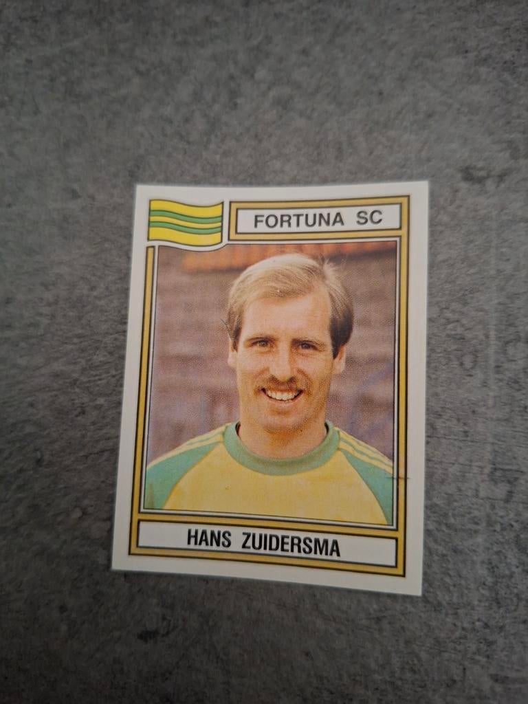 Panini sticker Voetbal 83. Speler Hans Zuidersma Fortuna SC., Verzenden, Zo goed als nieuw, Sticker