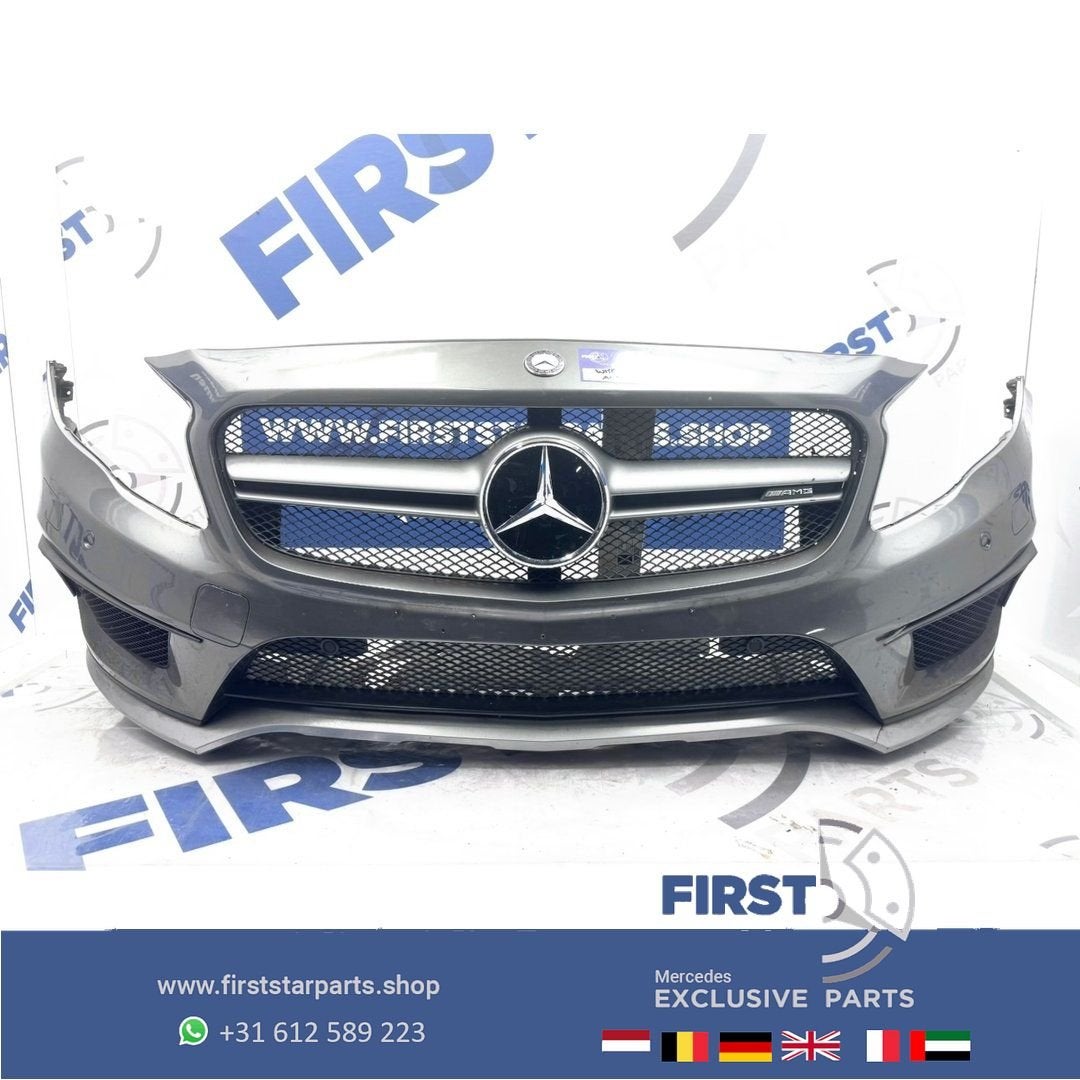 W156 X156 GLA 45 AMG VOORBUMPER COMPLEET GLA45 BUMPER + GRIL, Gebruikt, -, Voor, Ophalen of Verzenden