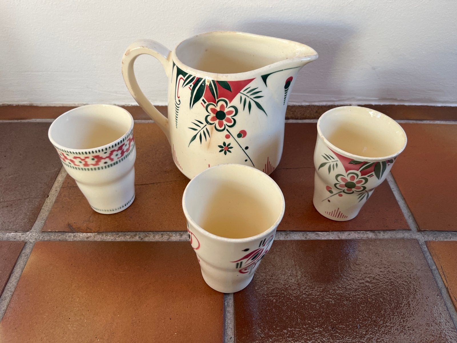 4-Delige Set Société Céramique Jaren 50 - SE 187N / 150N, Ophalen