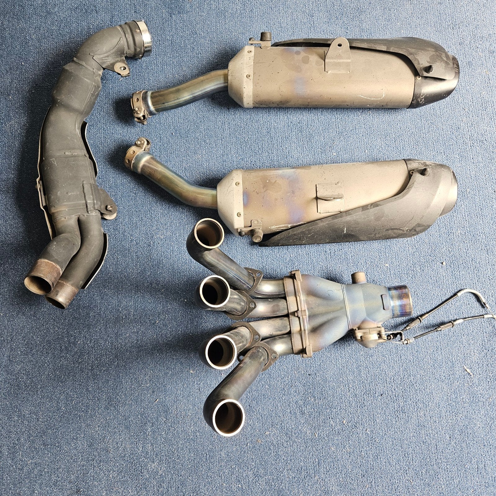 Originele uitlaat Yamaha R1 2008 met EXUP-klep en kabels, Ophalen of Verzenden, Gebruikt