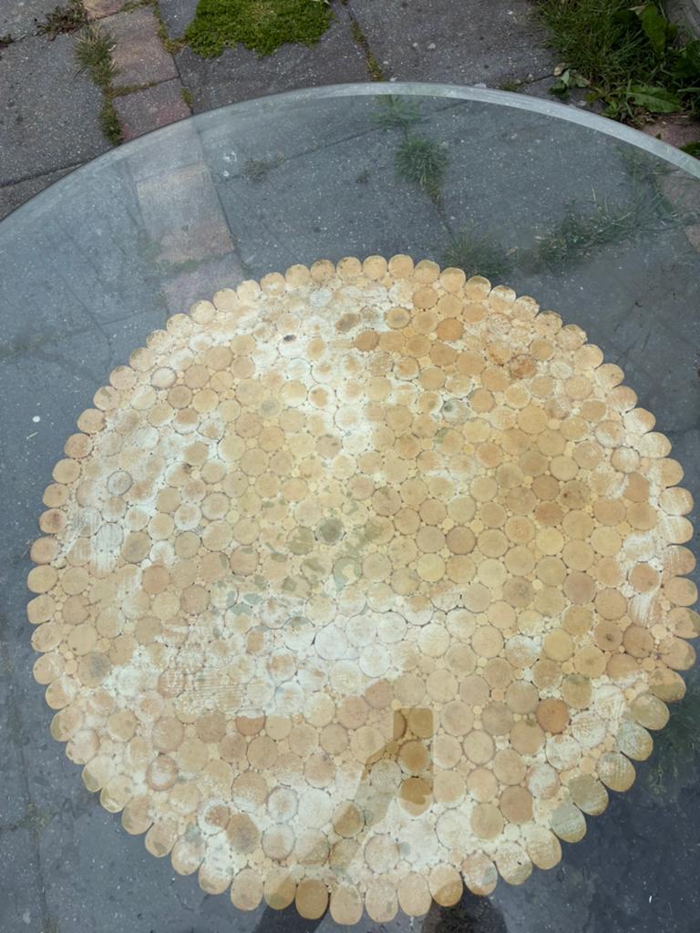 Eettafel van bamboe 4 tot 6 personen, Ophalen of Verzenden, Gebruikt, Rechthoekig, 50 tot 100 cm