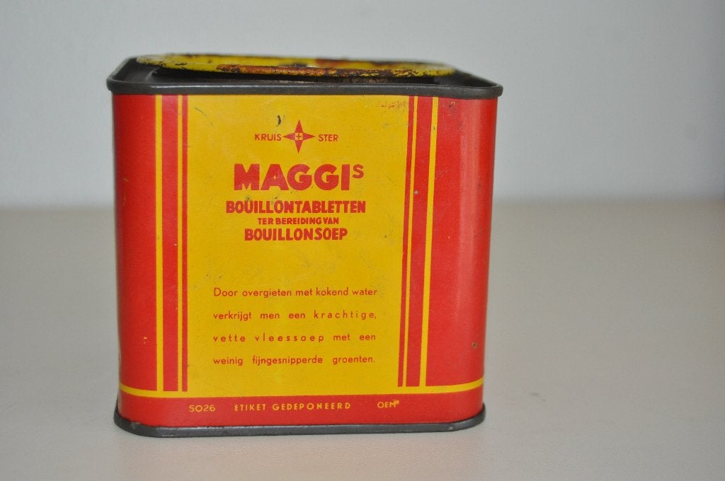 Uniek! Vintage Maggi Blikje, Verzamelen, Blikken, Ophalen of Verzenden, Gebruikt, Overige, Overige merken