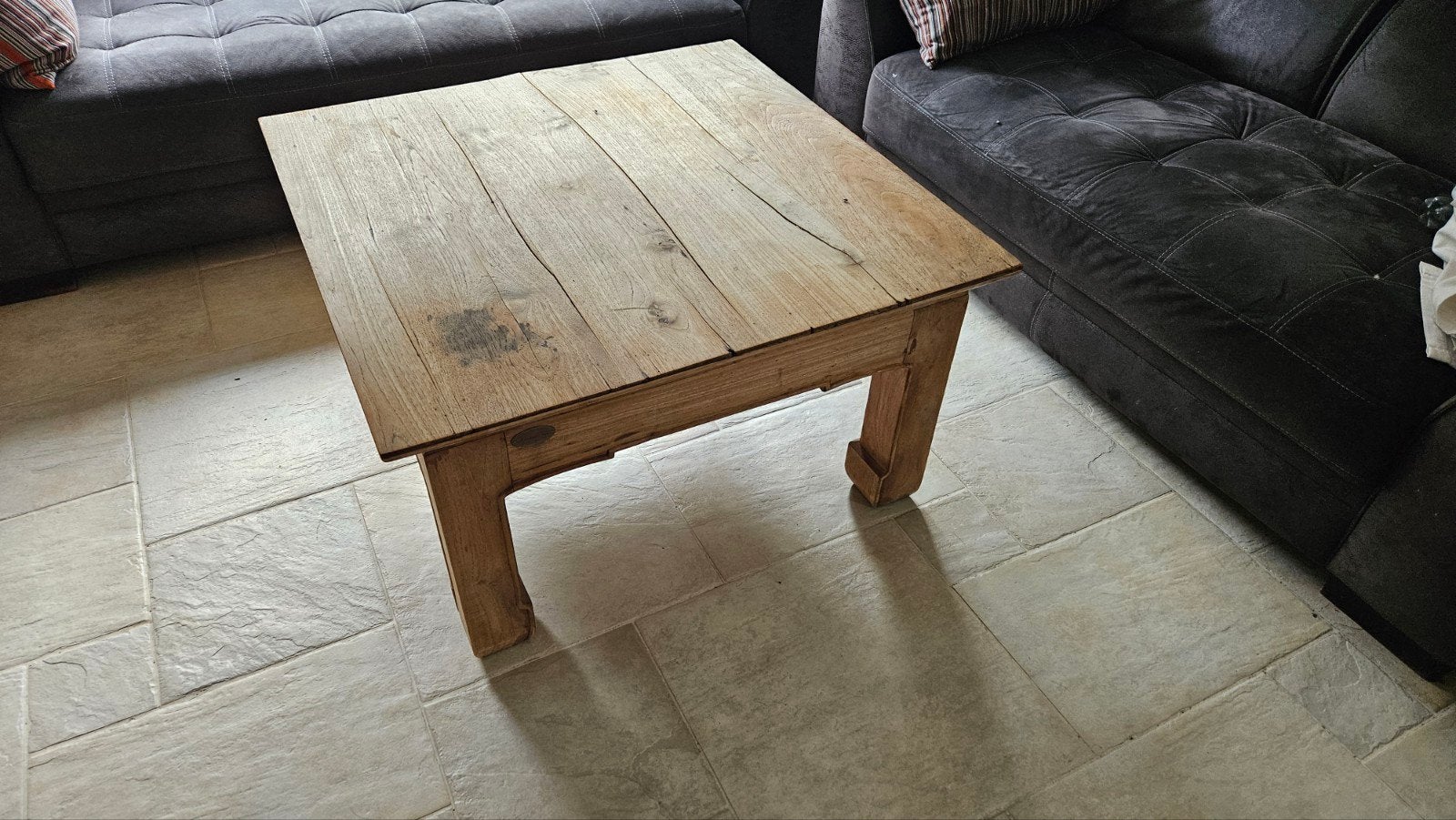 Teakhouten salontafel, Ophalen, Gebruikt, 50 tot 100 cm, 50 tot 100 cm