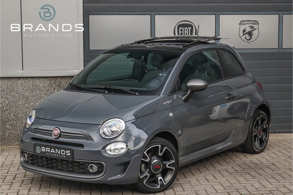 Fiat 500 1.0 Hybrid Sport 1e eig Full option Schuifdak Garan, Auto's, Fiat, Gebruikt, Met garantie (alle), 4 stoelen, Leder en Stof