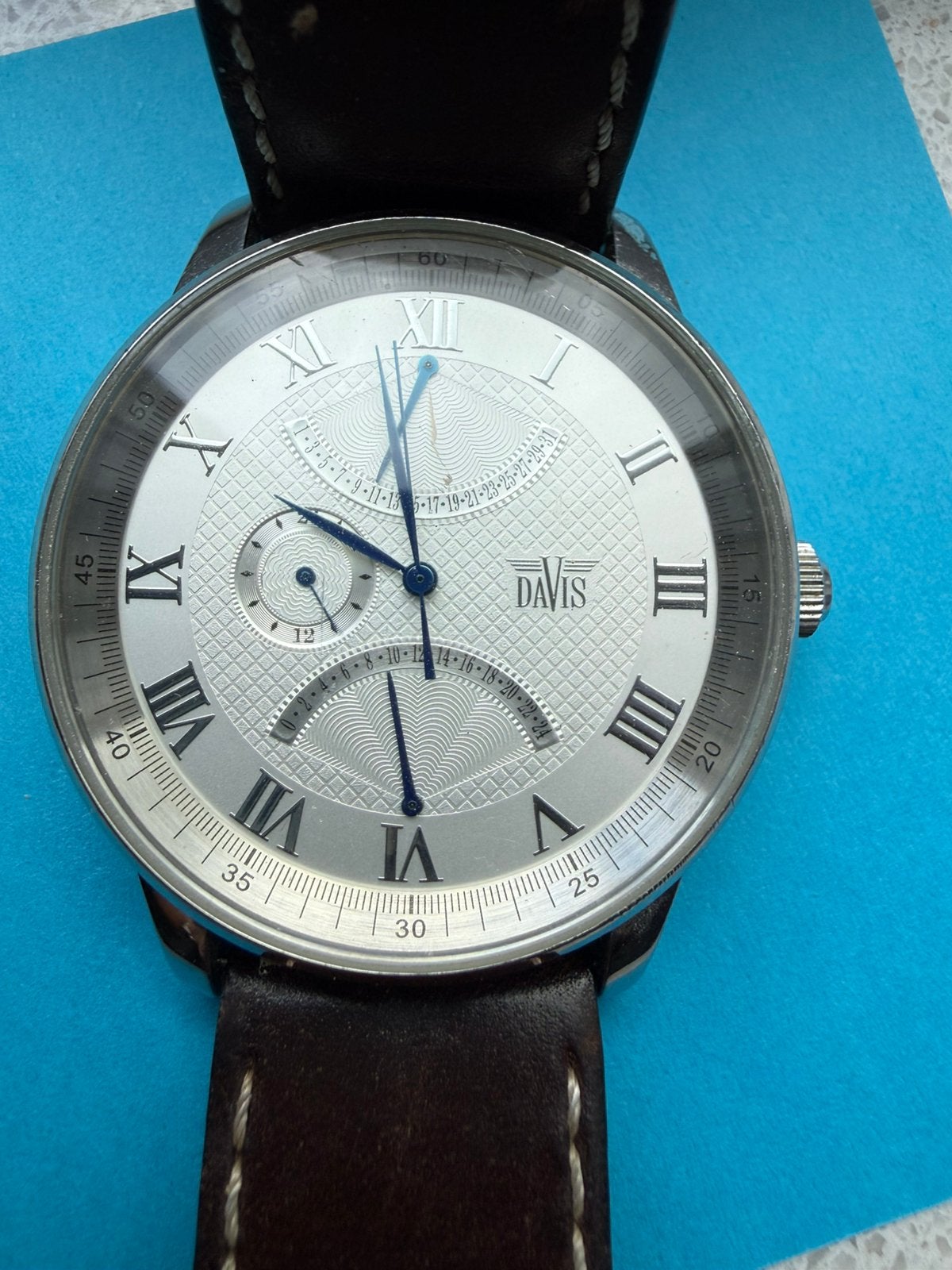 Davis heren horloge Elegance collectie, Overige merken, Staal, Polshorloge, Ophalen of Verzenden