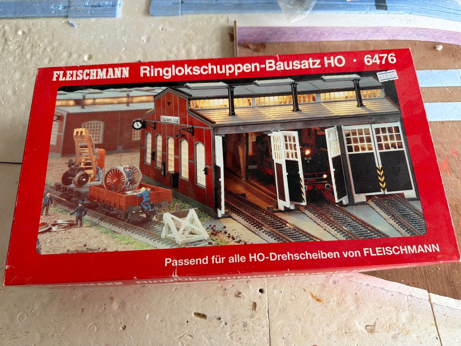 Fleischmann 6476 H0 Ringlocloods met verlichting + OVP, Gebruikt, Brug, Tunnel of Gebouw, Ophalen of Verzenden, Fleischmann