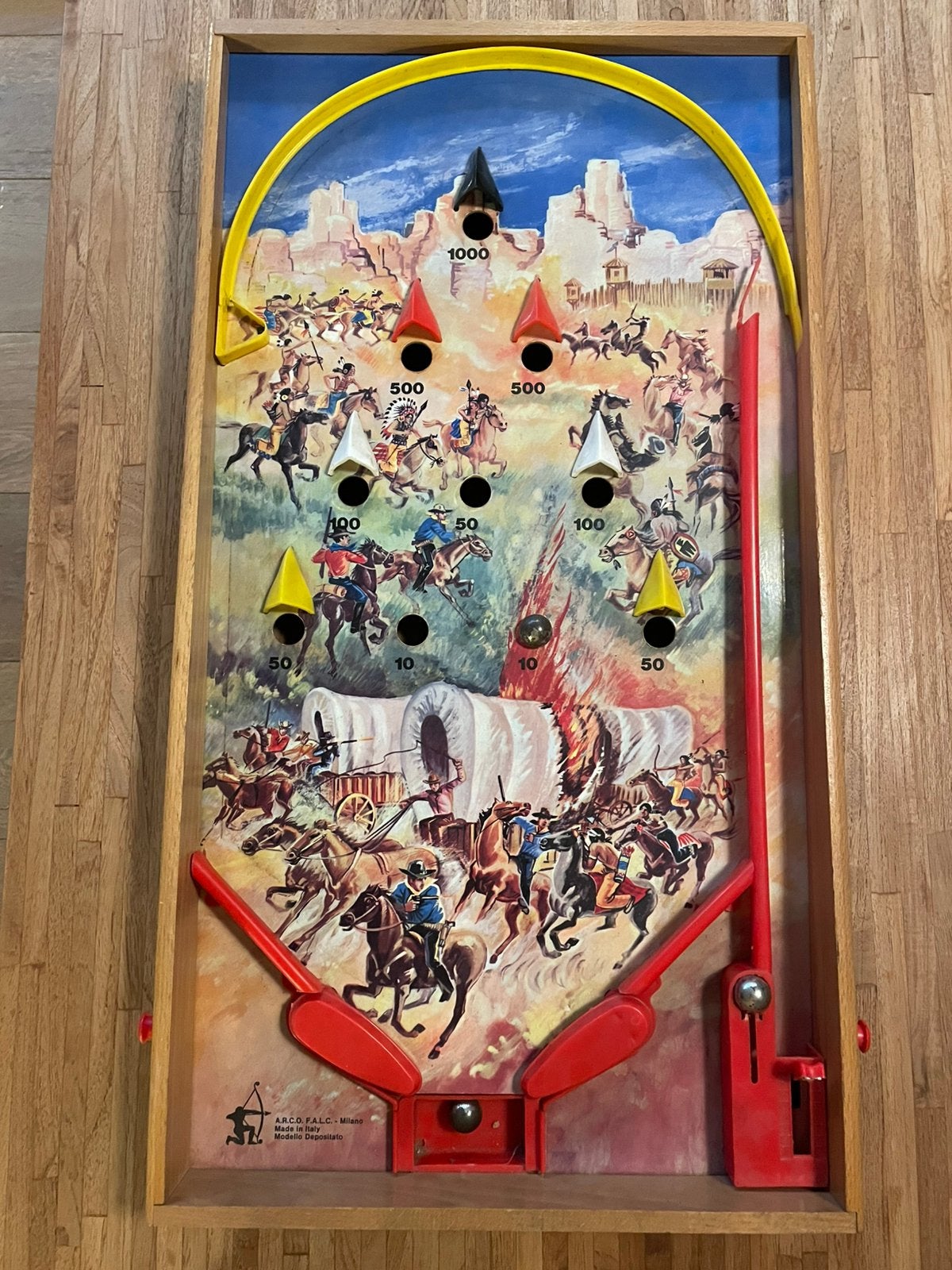 Vintage houten flipperkast, Ophalen, Gebruikt, Flipperkast