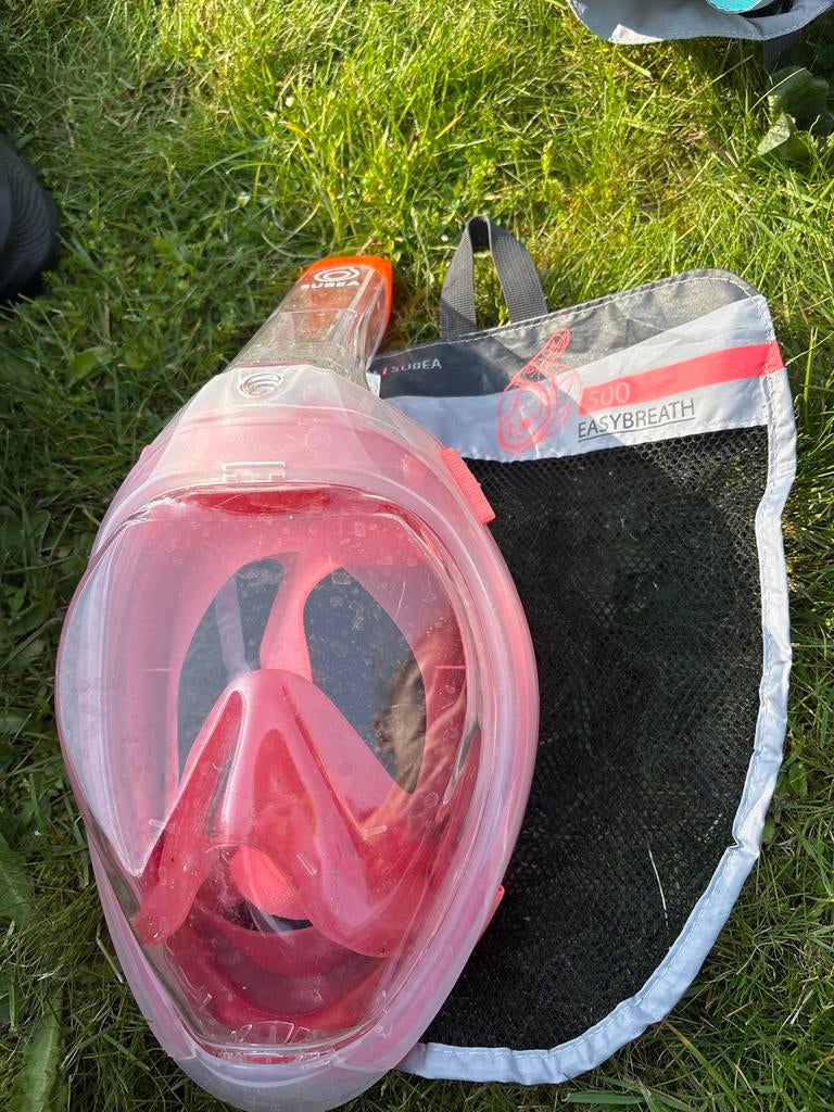 Easybreath snorkelmasker type 500 - Maat S-M, Ophalen of Verzenden, Zo goed als nieuw, Snorkelmasker