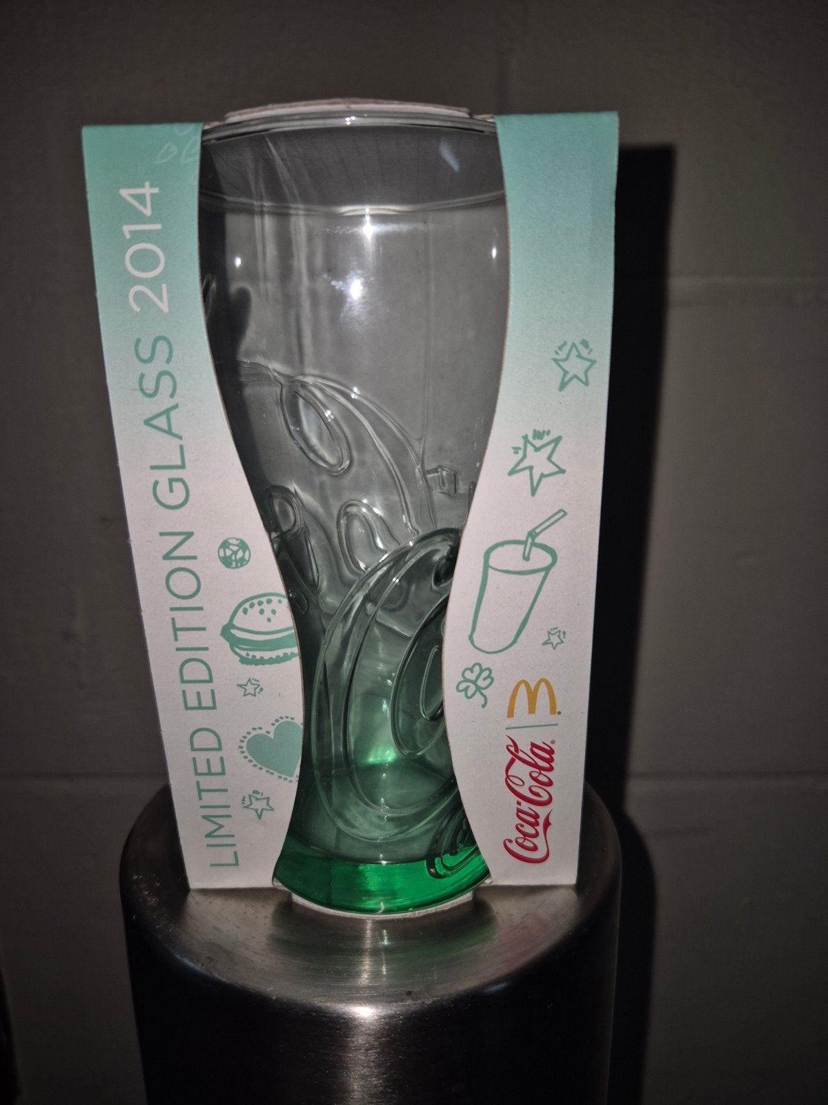 Coca-Cola McDonald's Glas 2014 | Limited Edition | Mintgroen, Ophalen of Verzenden, Nieuw, Frisdrankglas