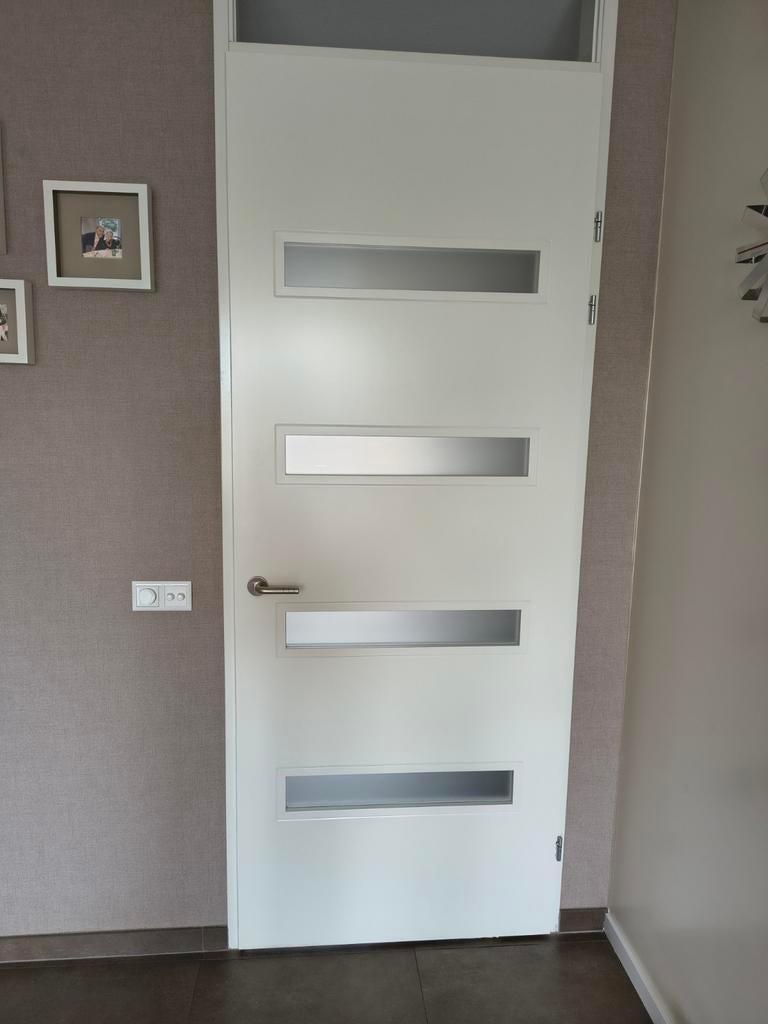Svedex binnendeur met mat glas - modern en stijlvol, Doe-het-zelf en Verbouw, Deuren en Horren, Ophalen, Gebruikt, 80 tot 100 cm