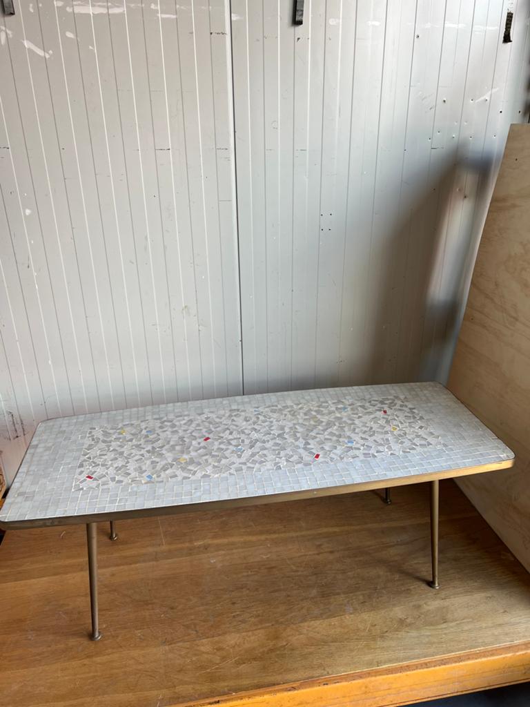 Salontafel met mozaïek, Huis en Inrichting, Tafels | Salontafels, Ophalen, O, O, 50 tot 100 cm