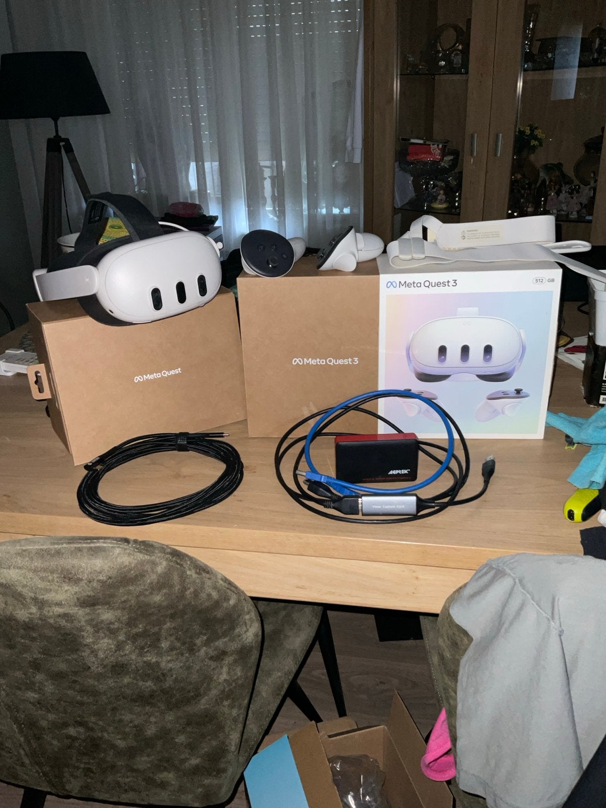 Meta Quest 3 512GB compleet pakket met accessoires, Spelcomputers en Games, Virtual Reality, Ophalen of Verzenden, Zo goed als nieuw