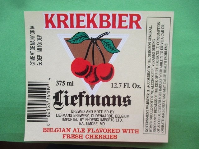 bieretiket Belgie 10-7 (F16) liefmans, Ophalen of Verzenden, Gebruikt, Overige typen, Overige merken