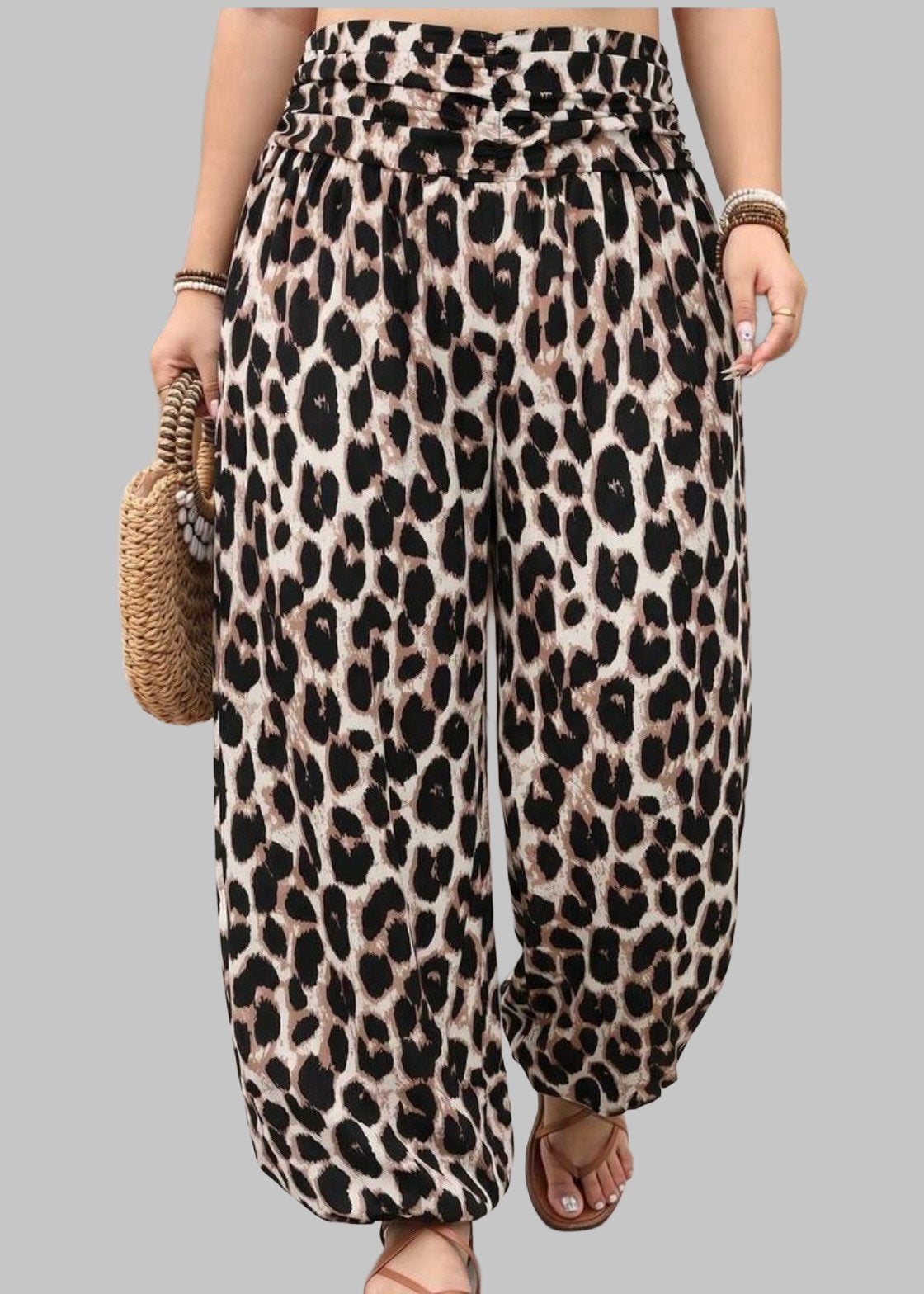 Harembroek Leopardprint (44-52), Verzenden, Nieuw, Broek of Spijkerbroek
