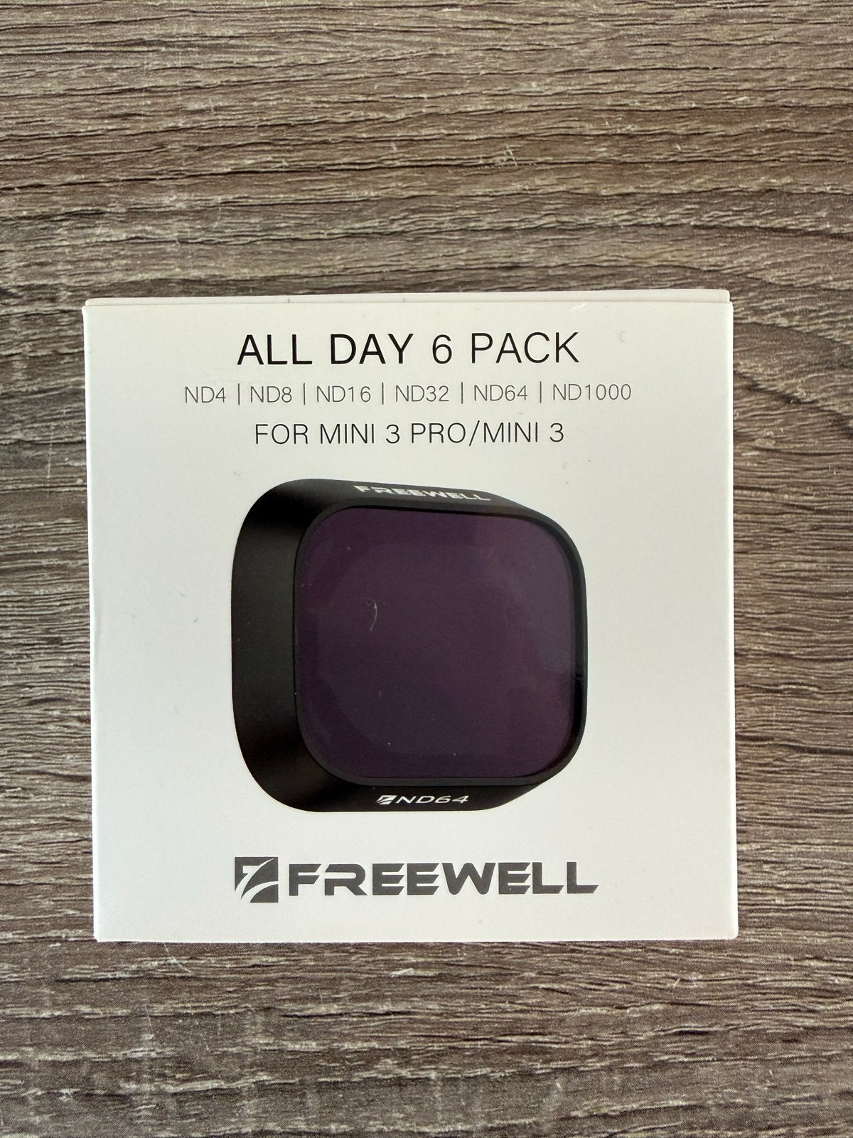 Freewell All Day 6-pack ND-filters voor DJI Mini 3 Pro/Mini, Overige merken, Minder dan 50 mm, Inclusief opbergcase, Nieuw