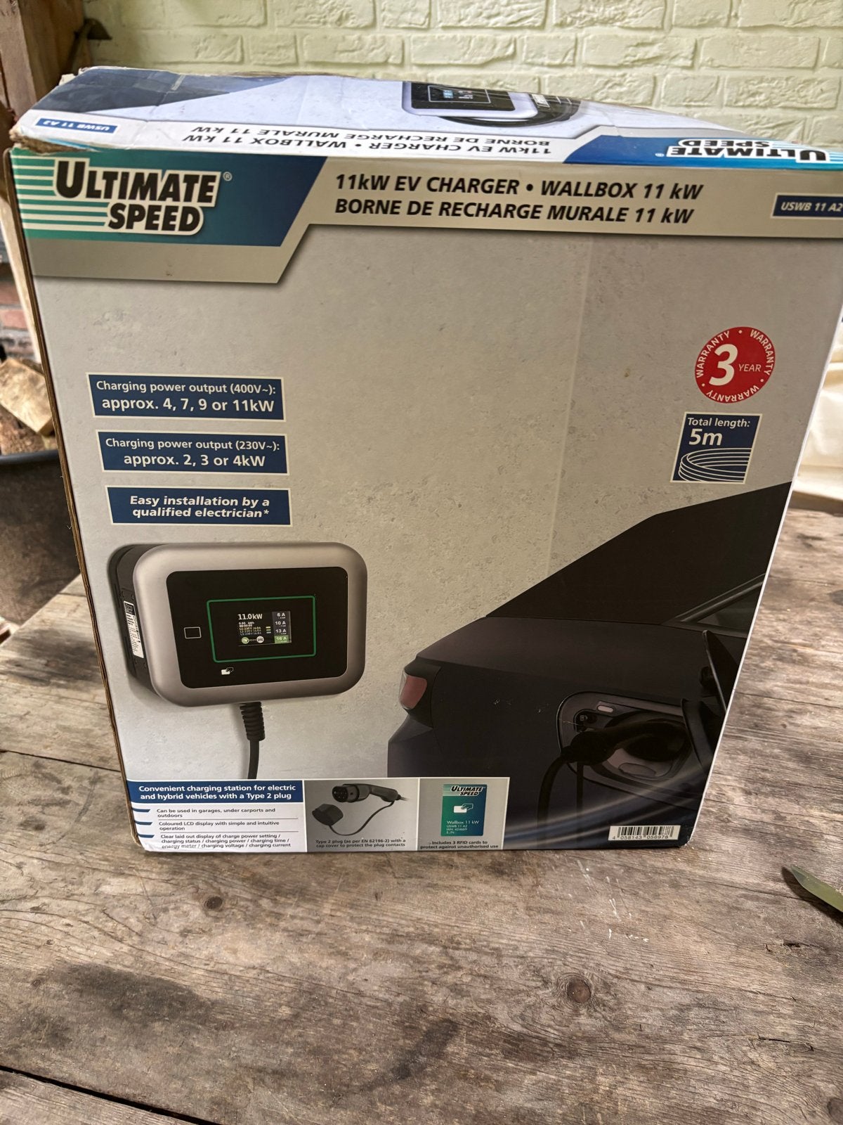 Waalbox 11kW met 5m kabel - Zo goed als nieuw, Ophalen of Verzenden, Zo goed als nieuw, Laadpaal