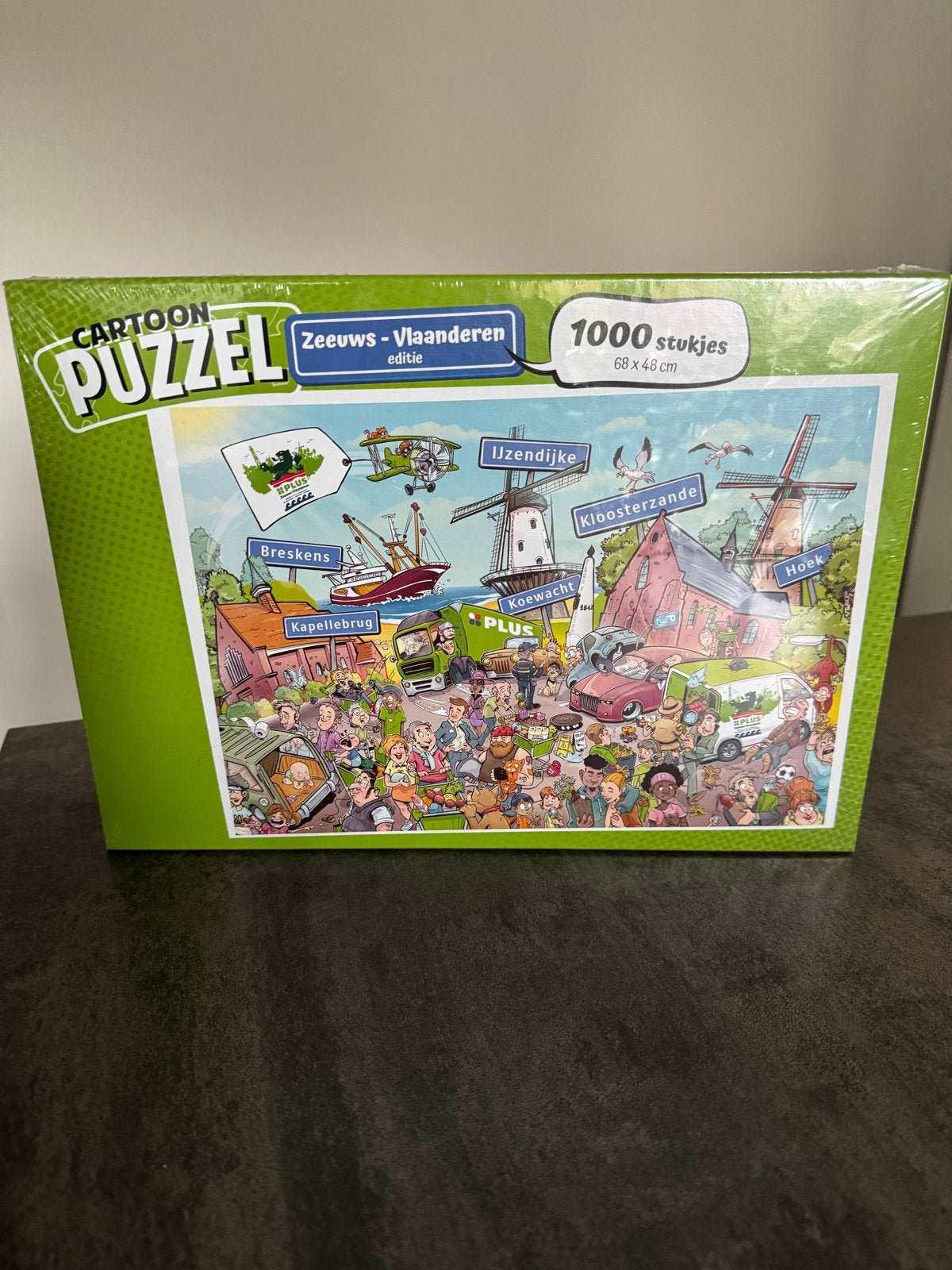 Cartoon Puzzel Zeeland-Vlaanderen editie 1000 stukjes, Ophalen of Verzenden, Meer dan 50 stukjes, Nieuw, 6 jaar of ouder