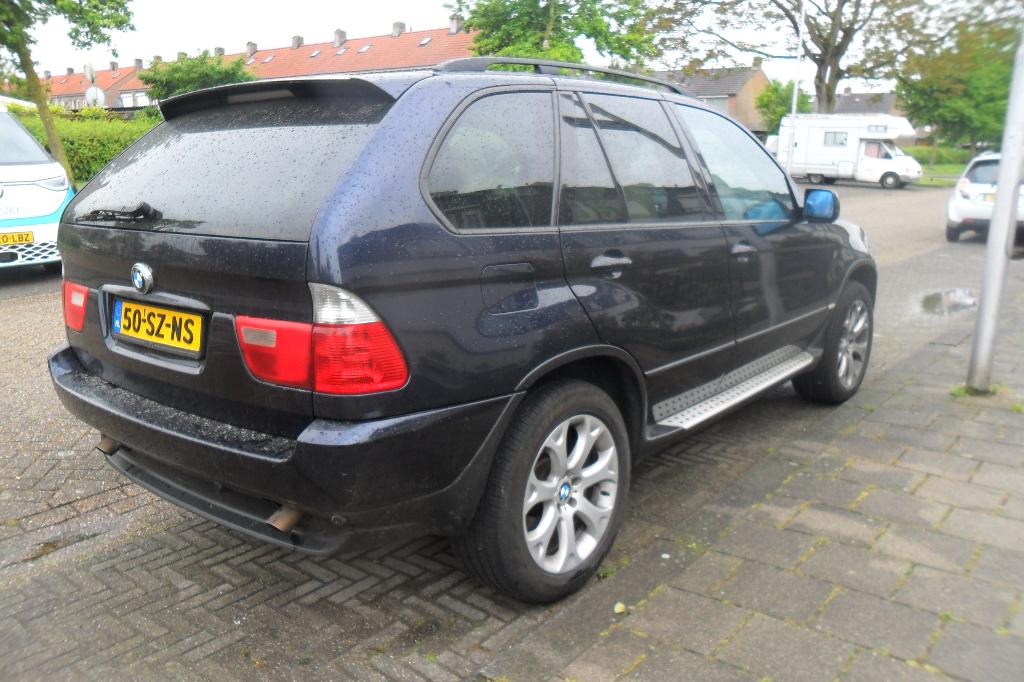 BMW X5 3.0 I AUT 2005 Blauw apk mei 27, Auto's, BMW, Automaat, X5, Blauw, 231 pk